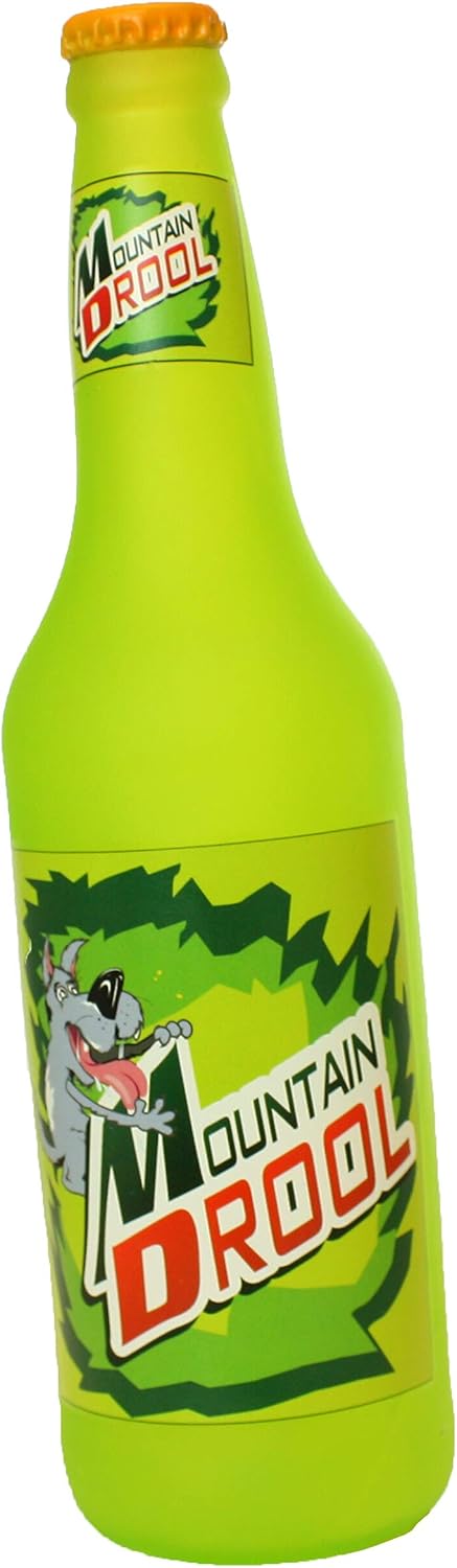 SILLY SQUEAKERS Tuffy Beer Bottle Dog Toy: Squeaky Dog Toy, Washable and Floats, Vinyl