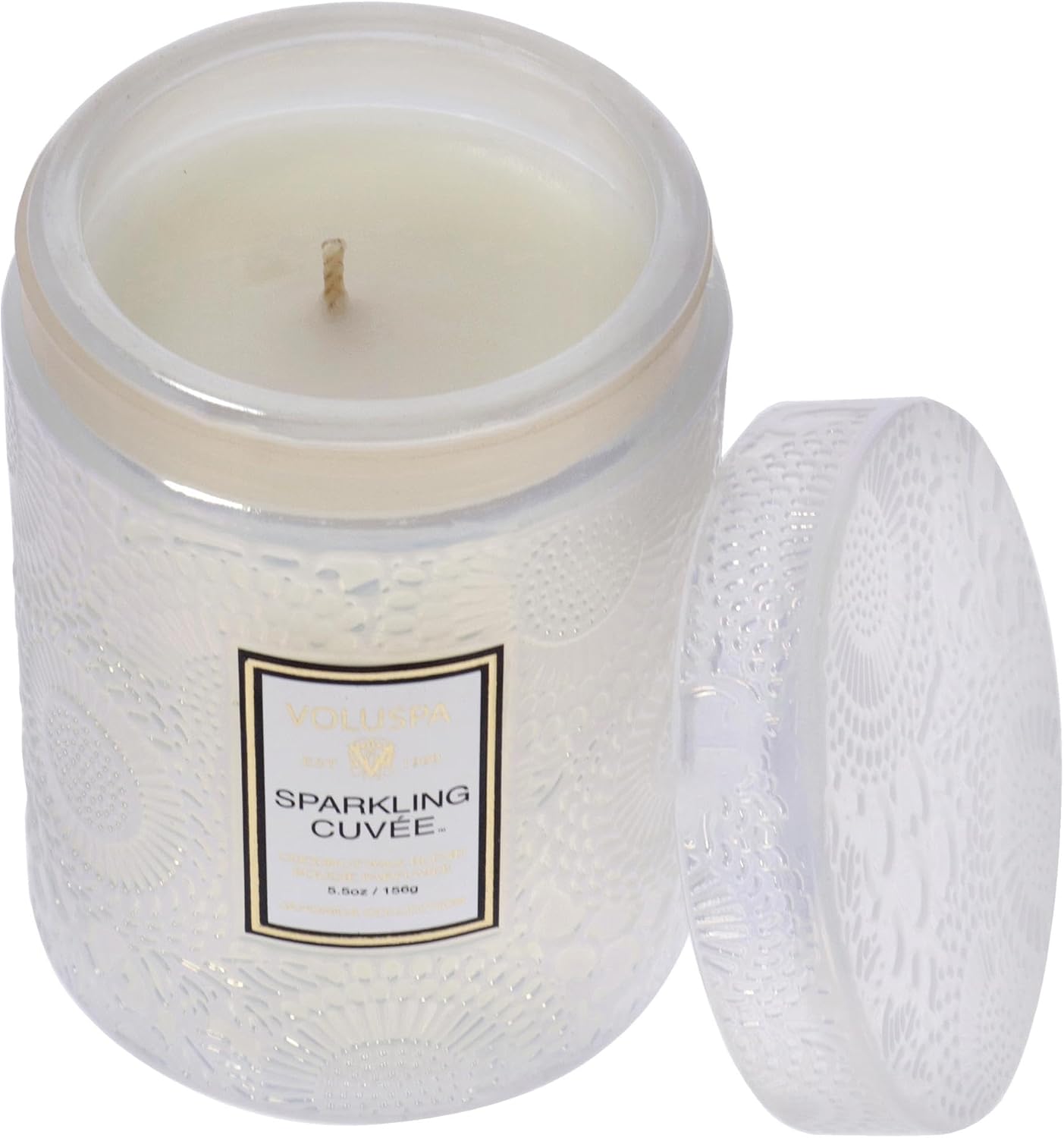Voluspa Baltic Amber, Small Candle Jar, 5.5 oz, 50 Hour Burn Time, Coconut Wax for Clean Burning, Handcrafted in the USA