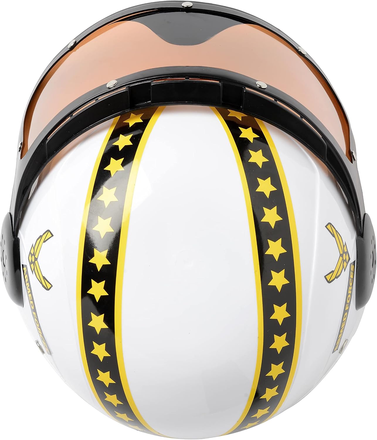 Aeromax Jr. Armed Forces Pilot Helmet with Tinted, Movable Visor White, Fits Ages 3-12