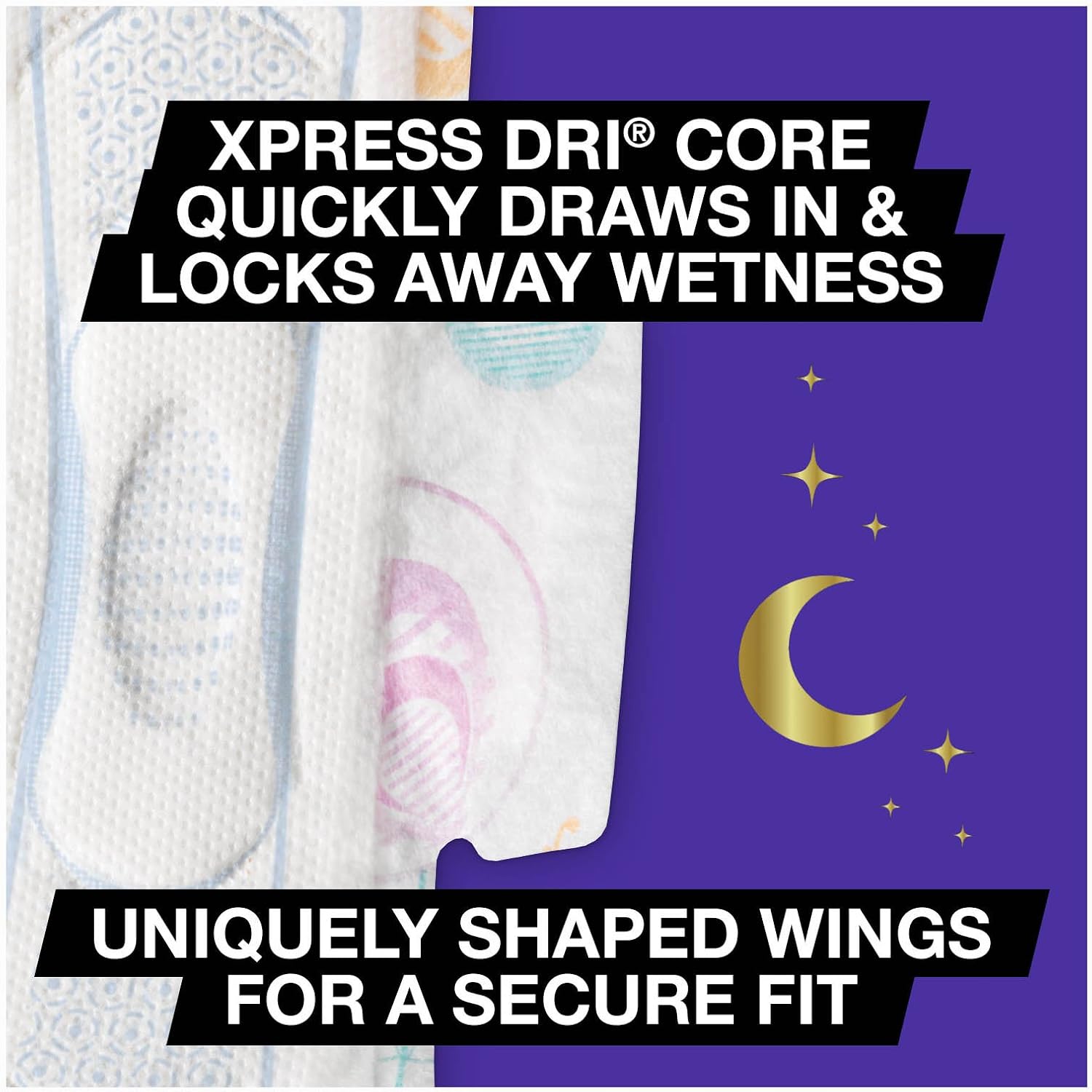 U by Kotex AllNighter Ultra Thin Overnight Pads with Wings, Fragrance-Free, 6 Packs of 14 Pads (84 Pads Total)