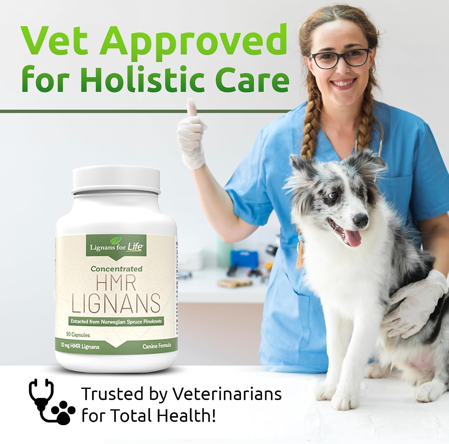 Lignans For Life HMR LIGNANS 10mg Capsules - Perfect for Small Dog Breeds - Vitamin for Healthy Pet | Multivitamin | Wellness Supplement | Nutritional