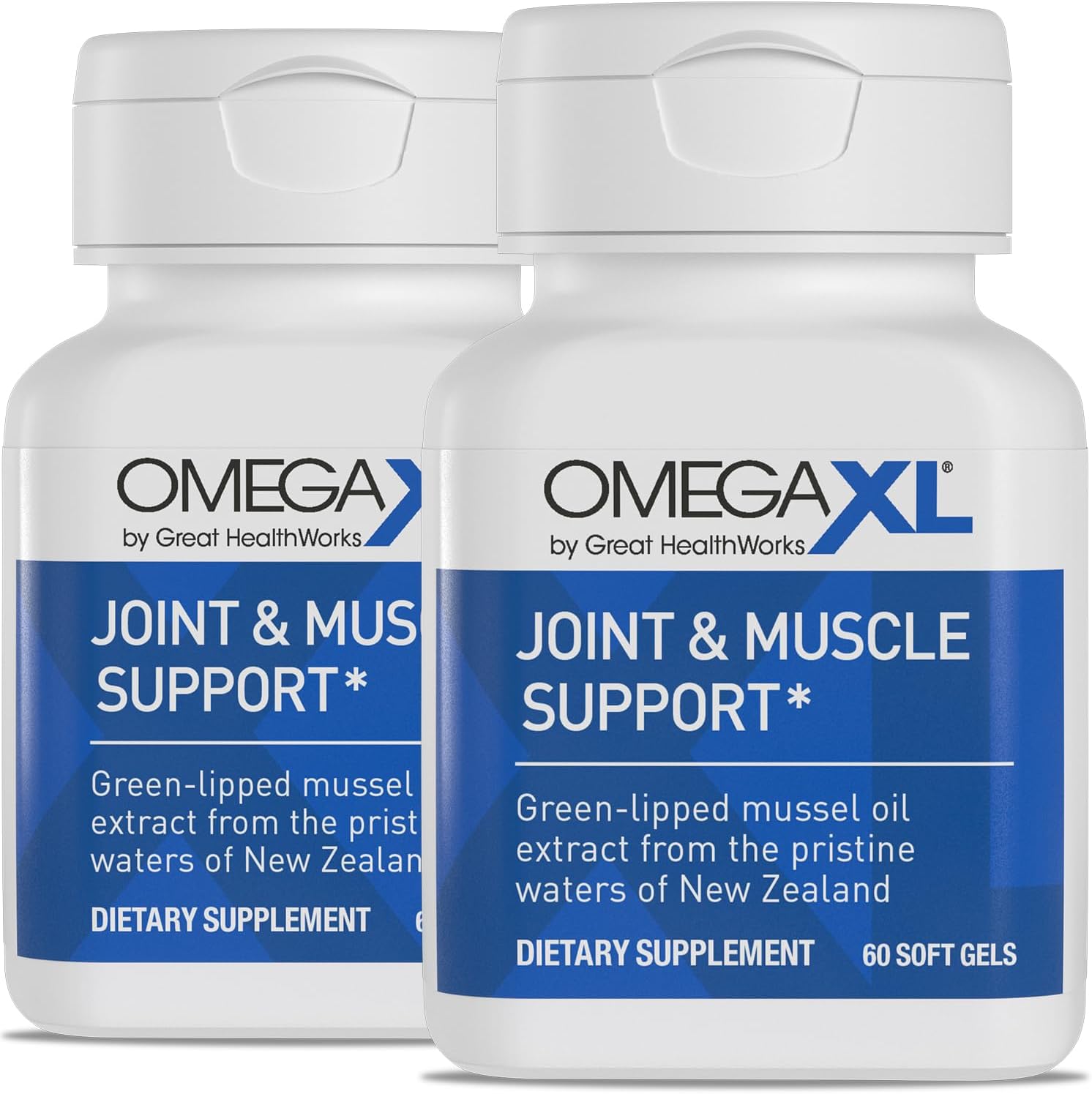 OmegaXL Joint Support Supplement, 60 Count | Green Lipped Mussel Oil, Soft Gel Pill, Natural Joint and Muscle Support Supplement, Clinically Supported, Non-GMO, Drug-Free