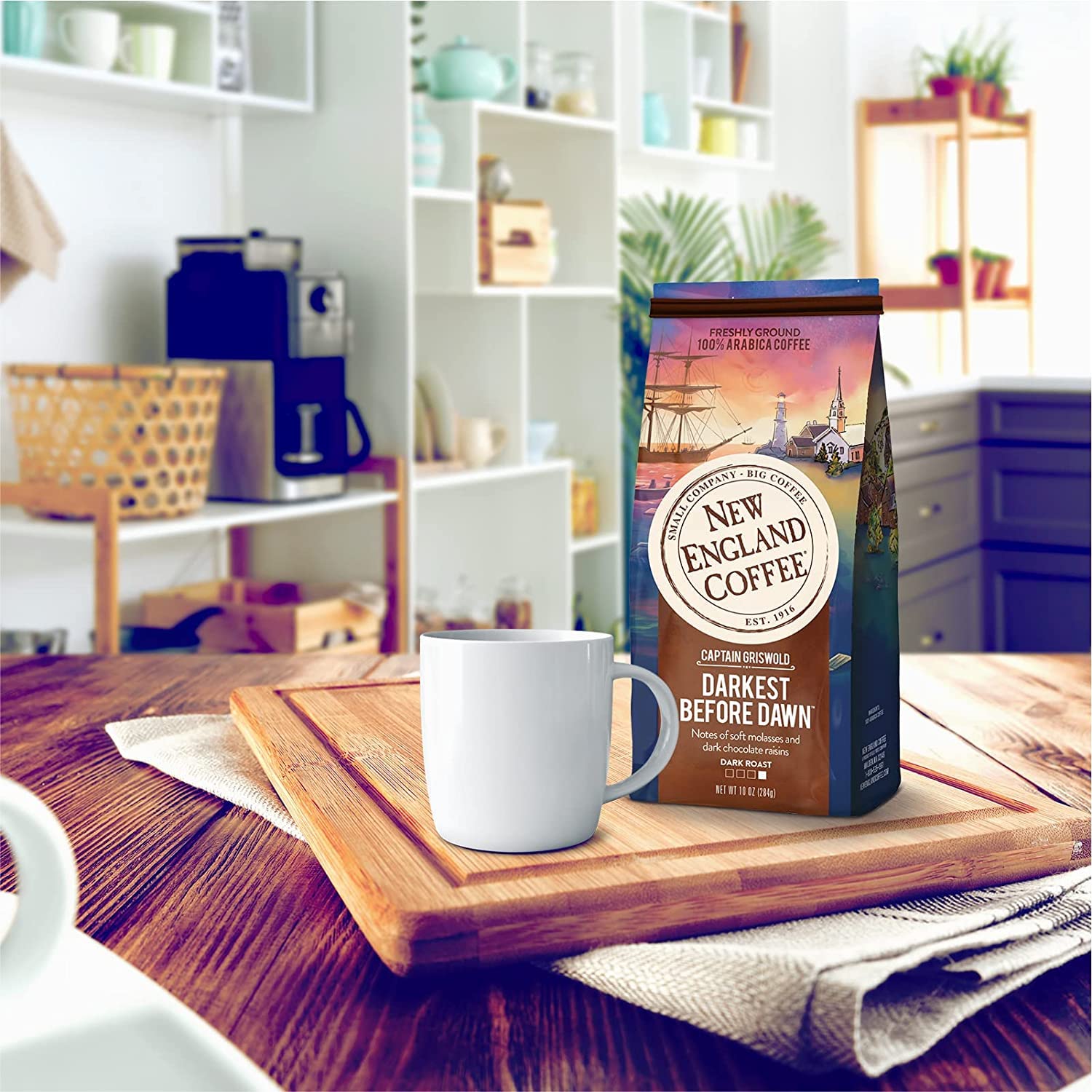 New England Coffee French Roast Dark Roast Ground Coffee, 10oz Bag (Pack of 1)