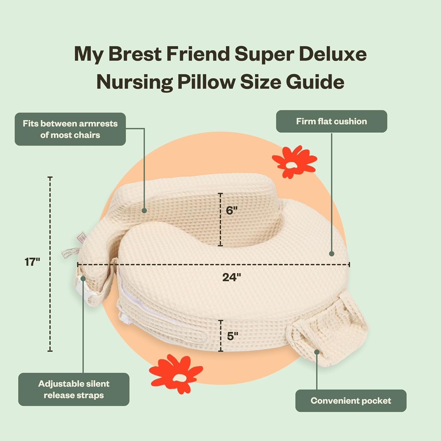 My Brest Friend Super Deluxe Nursing Pillow - Platinum