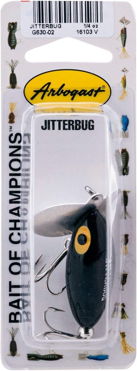 Arbogast Jitterbug Topwater Bass Fishing Lure - Excellent for Night Fishing