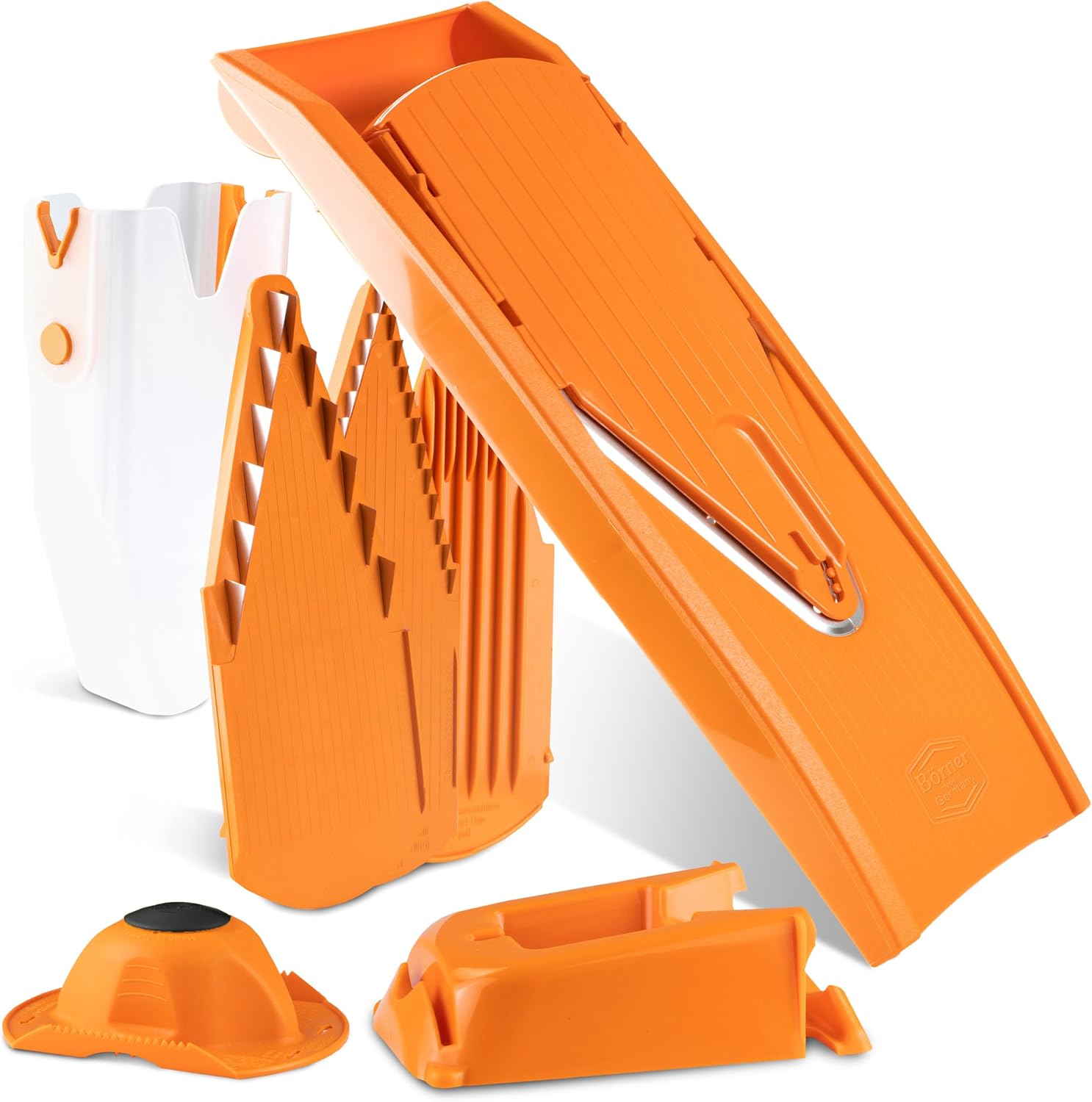 BORNER V Mandoline Slicer Kitchen V1 ClassicLine Starter Set | Vegetable Grater Börner - Quality Made in Germany, Color:Orange