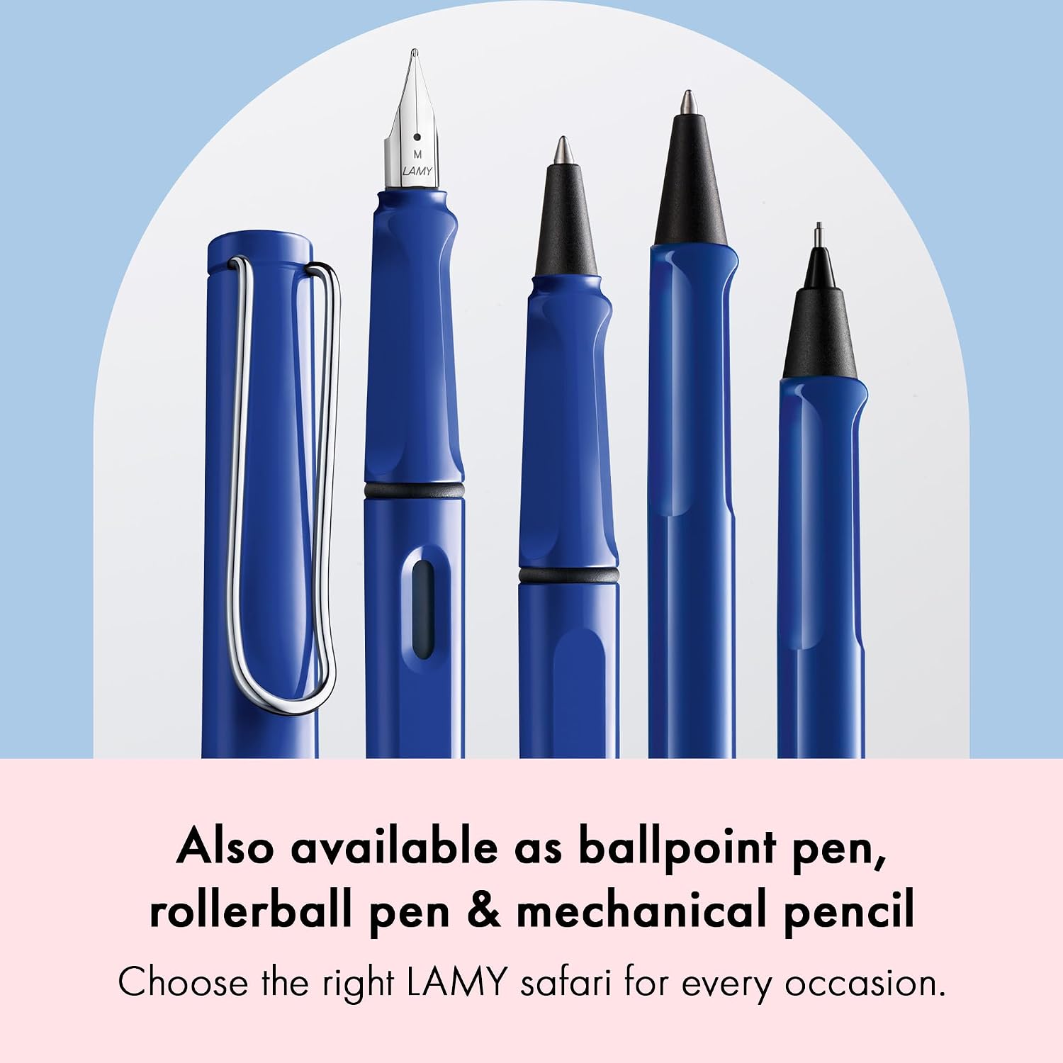 LAMY safari umbra - Fountain Pen with ergonomic grip & polished steel nib in size F - ideal for any Writing & Calligraphy - including LAMY T 10 blue cartridge - Right-Handed