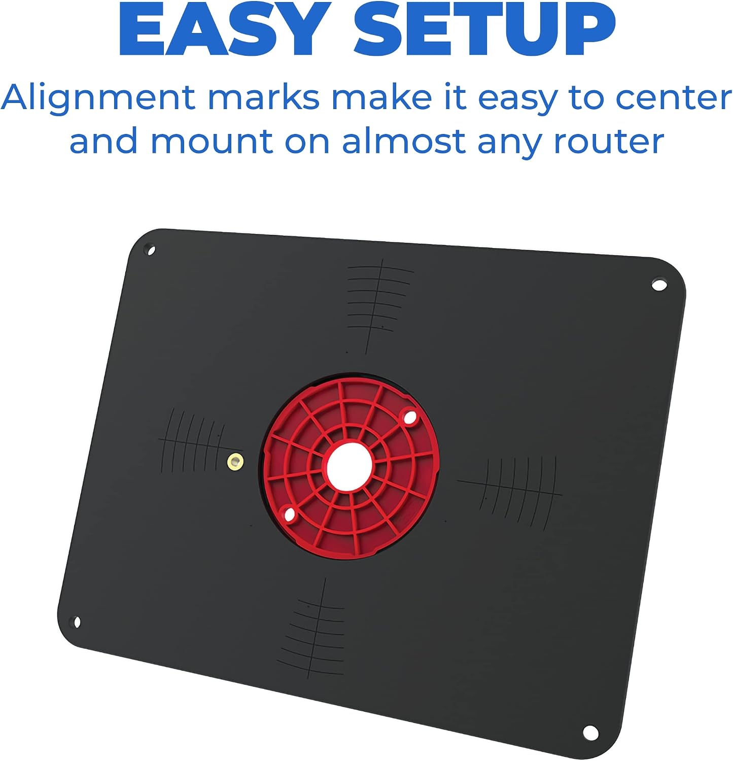 Kreg Precision Router Table Insert Plate - Predrilled for Porter Cable 690 890 and Bosch 1617 Routers - Level-Loc Rings - PRS4036