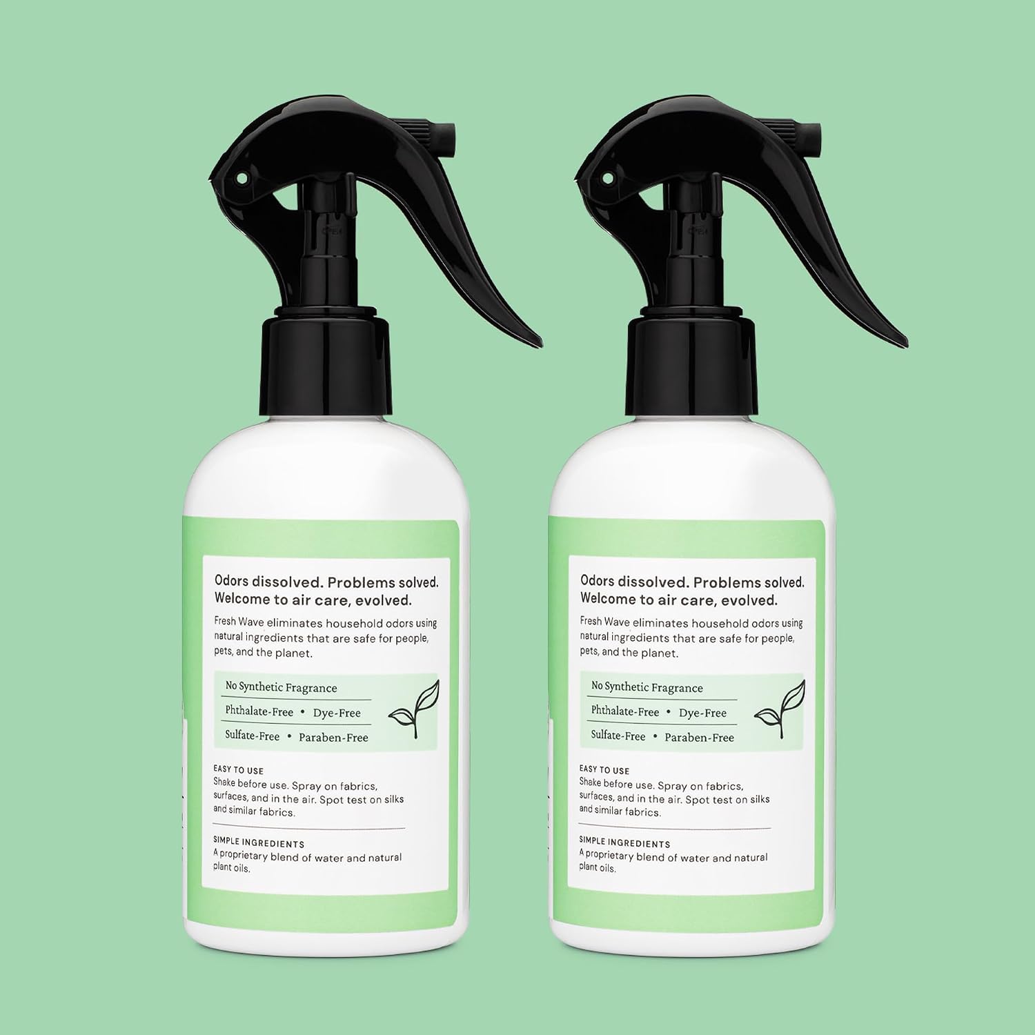 Fresh Wave Original Room and Fabric Air Freshener Spray, 2-Pk, 8 oz | Plant-based formula, Pet-safe and people-safe, Fabric and room deodorizer , For upholstery, carpets, shoes, and pet bedding