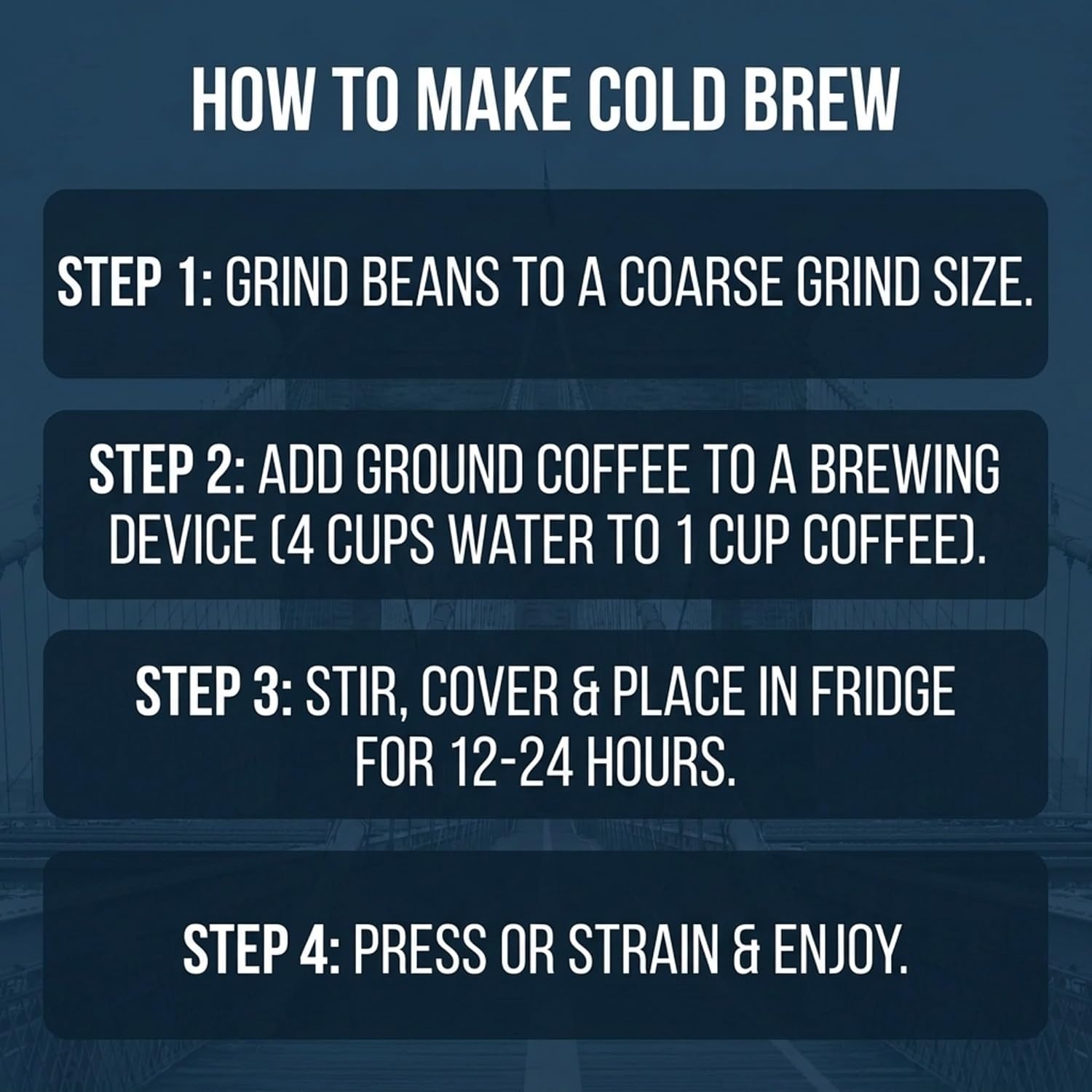 Stone Street Colombian Cold Brew Ground Coffee, Dark Roast, 2 Lb