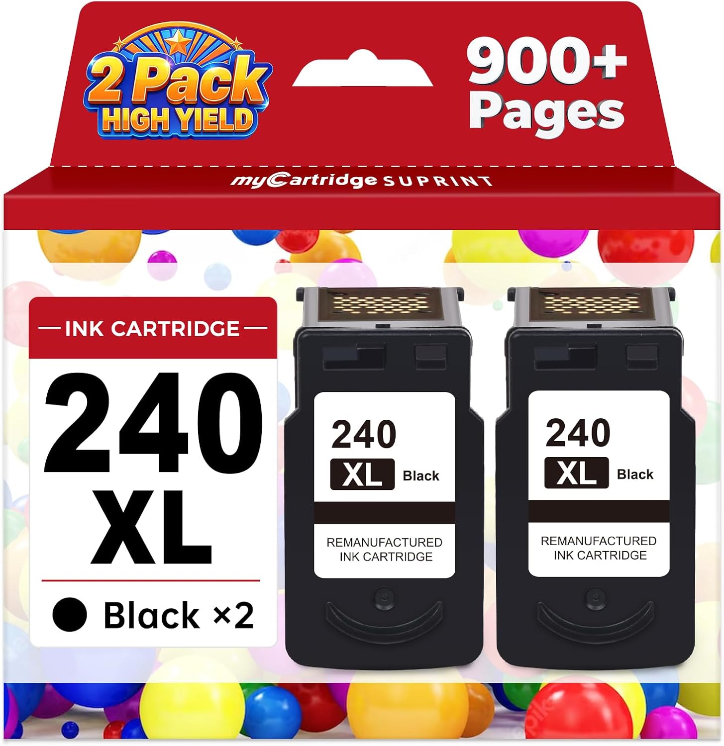 240XL Black Ink Cartridge Replacement for Canon 240xl 240 PG-240 XL PG240XL for Canon MG3620 Ink Cartridges PIXMA MG3600 MG3520 MG3222 TS5120 TS5100