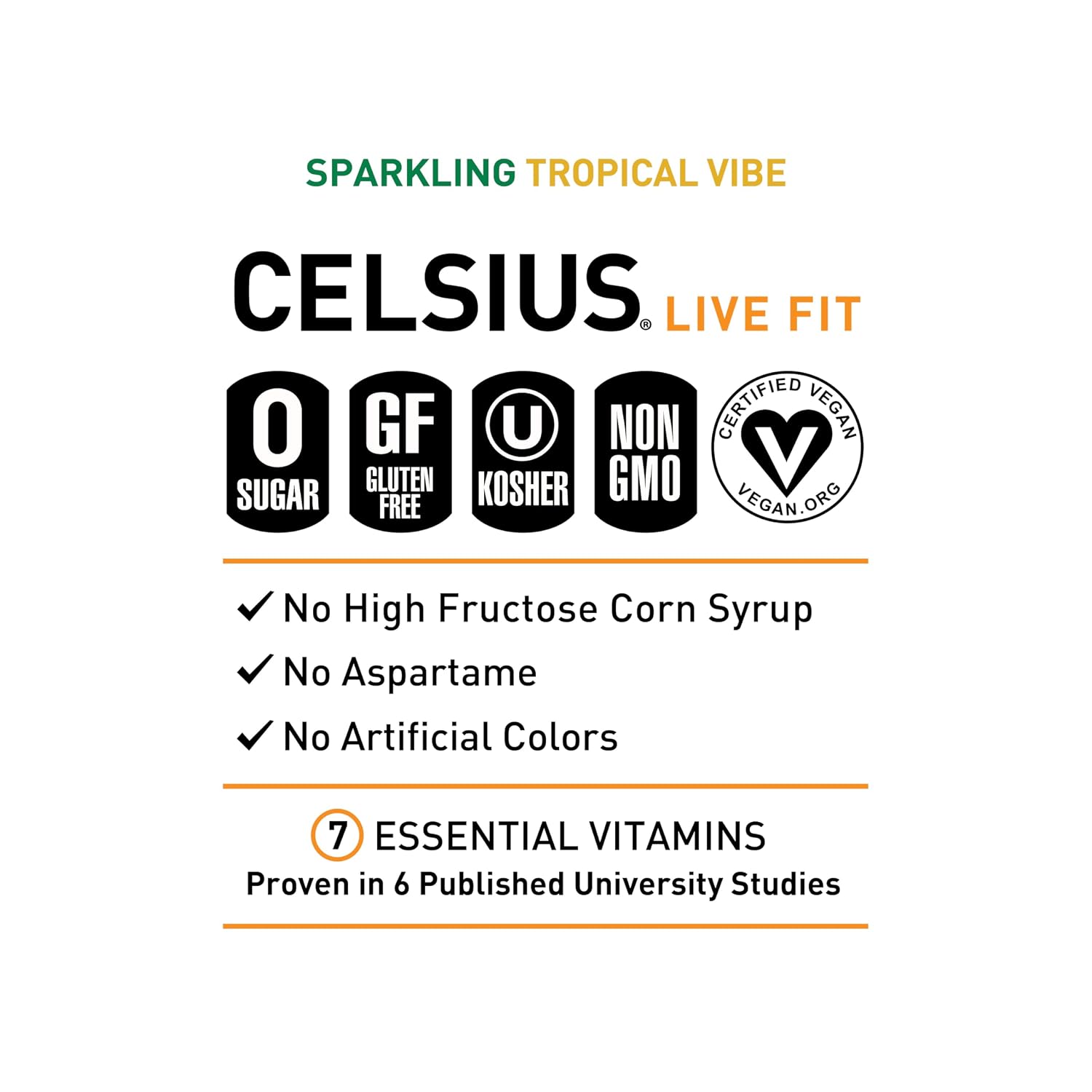 CELSIUS PEACH VIBE Sparkling White Peach, Sugar Free Energy Drink, 12 Fl Oz (Pack of 12)
