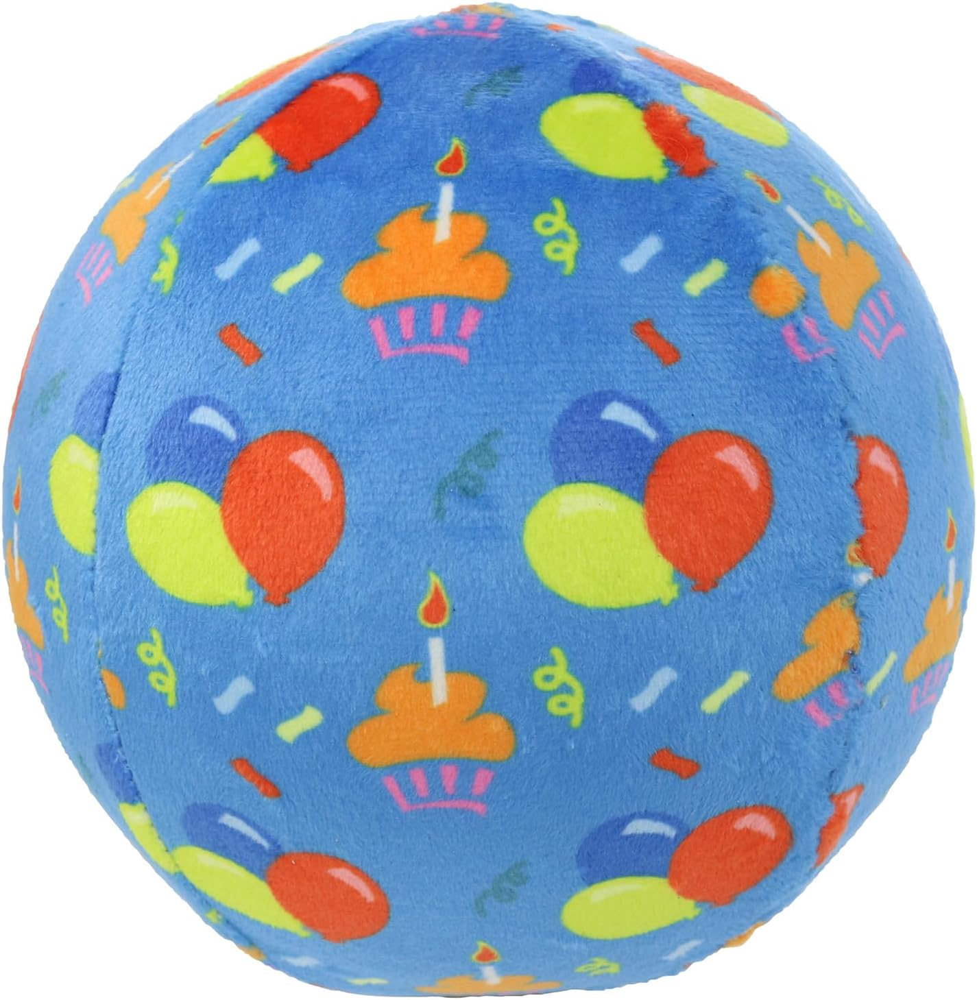 MIGHTY Tuffy 2 Pack Medium Ball Dog Toy: Ultra Durable Plush Toy with Multiple Layers & Reinforced Seams, Washable and Floats, Vinyl Ball & Fleece