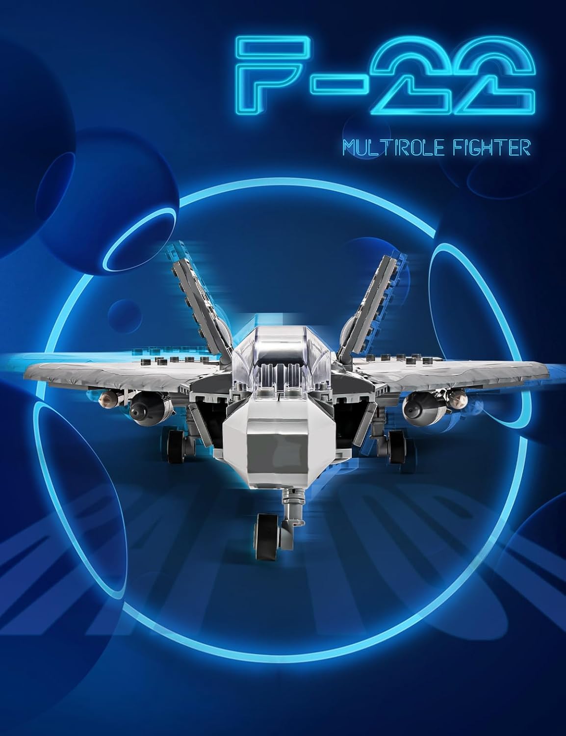 SEMKY Military Series F-22 Raptor Fighter Jet Air Force Building Block Set (626 Pieces) -Building and Military Toys Gifts for Kid and Adult