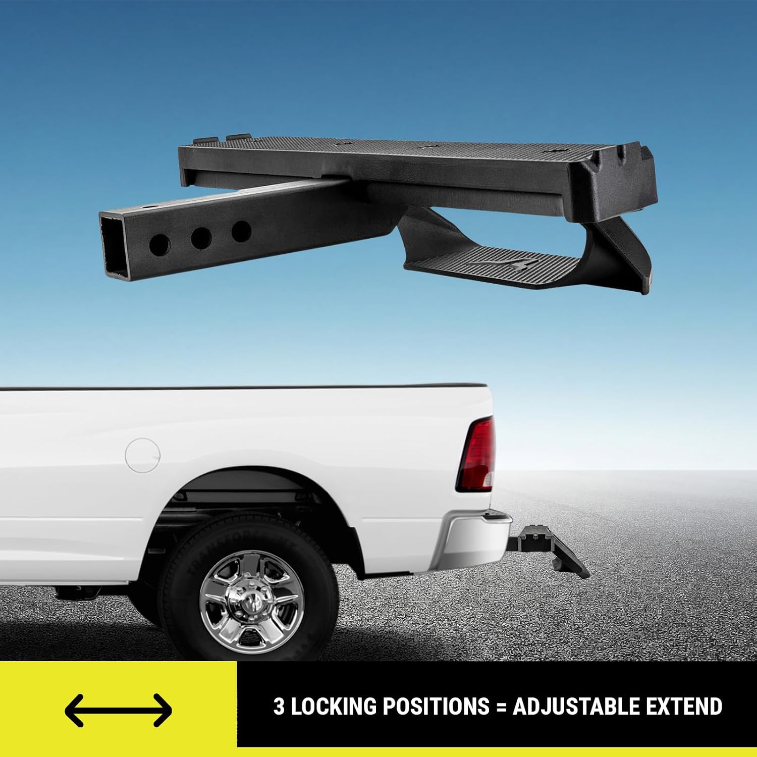 Bully BBS-1200 Black Cast Aluminum Hitch Step, 23" Wide