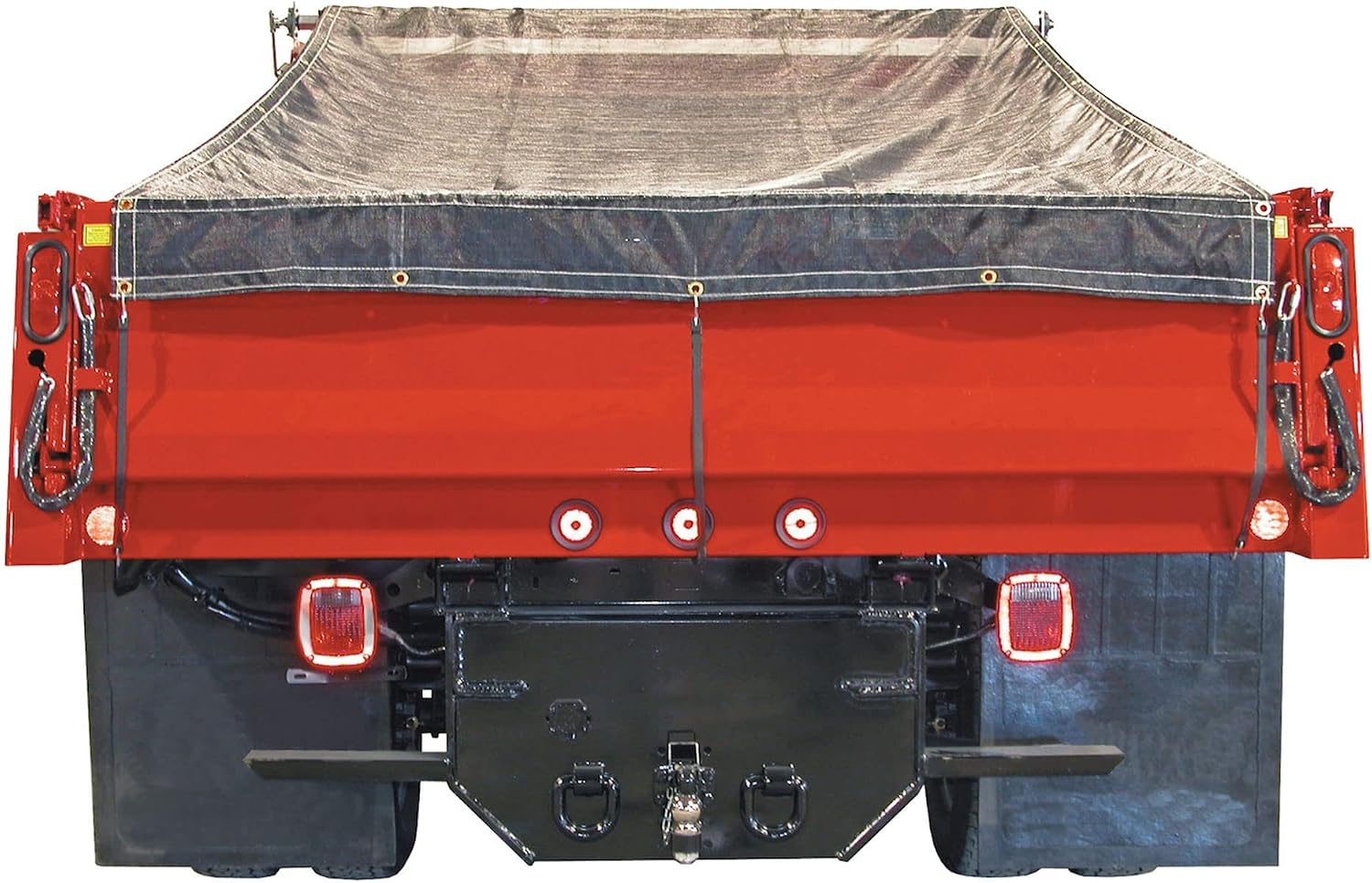 Buyers Products DTR7018 Aluminum Tarp System with Mesh Tarp, 7 x 18 Feet – Dump Body Tarp Kit, Dump Trailer Accessories, Heavy Duty Double-Stitched Hems, Brass Grommets, Telescoping Roller