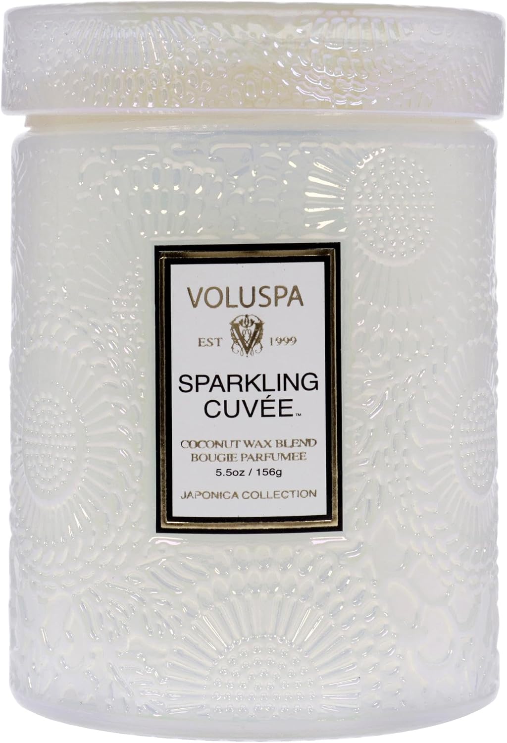 Voluspa Baltic Amber, Small Candle Jar, 5.5 oz, 50 Hour Burn Time, Coconut Wax for Clean Burning, Handcrafted in the USA