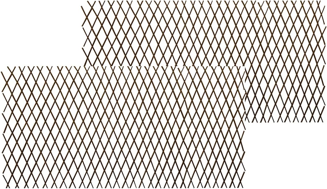 Natural Lattice Willow Trellis Fence for Climbing Plants,Expandable Garden Fence Wall Panel, Outdoor Decorative Wood Fence (1 Pieces)
