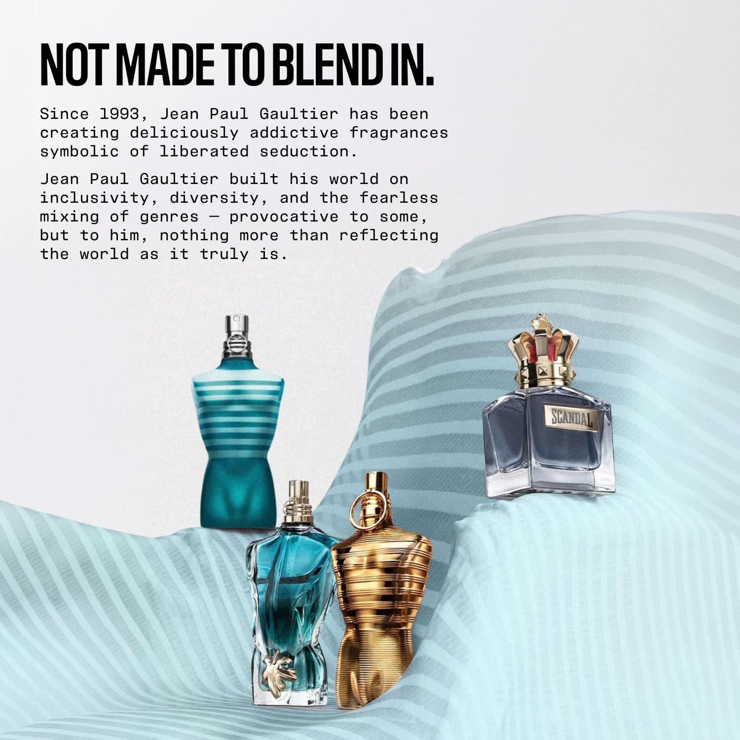 Jean Paul Gaultier Le Beau Eau de Toilette for Men - Long Lasting Addictive Aromatic Woody Mens Cologne with Bergamot, Coconut Wood & Tonka Bean - Designer Fragrance Spray
