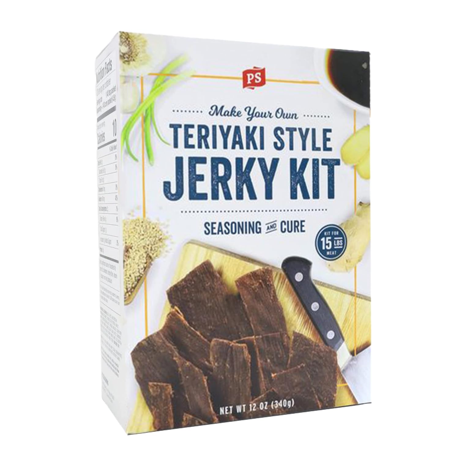 PS Seasoning Jerky Seasoning and Cure Kit (Cracked Pepper & Garlic)- Award-Winning DIY Beef Jerky Making Kit with Seasoning Mix & Cure- Oven, Smoker, Dehydrator- Great for Beef, Turkey, Venison