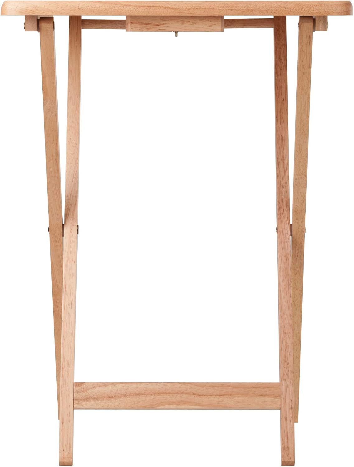 Winsome Alex Set of 2 Foldable Snack Tables, Natural, 26"