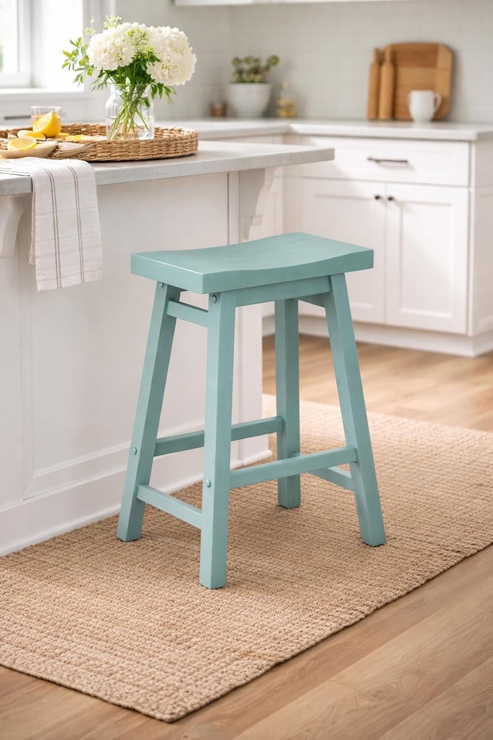 Boraam Sonoma Saddle Stool, Chestnut