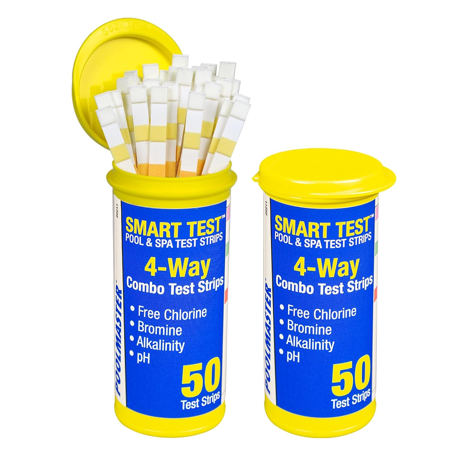 Poolmaster 22212 Smart Test 6-Way Swimming Pool and Spa Water Chemistry Test Strips, 50 count,White