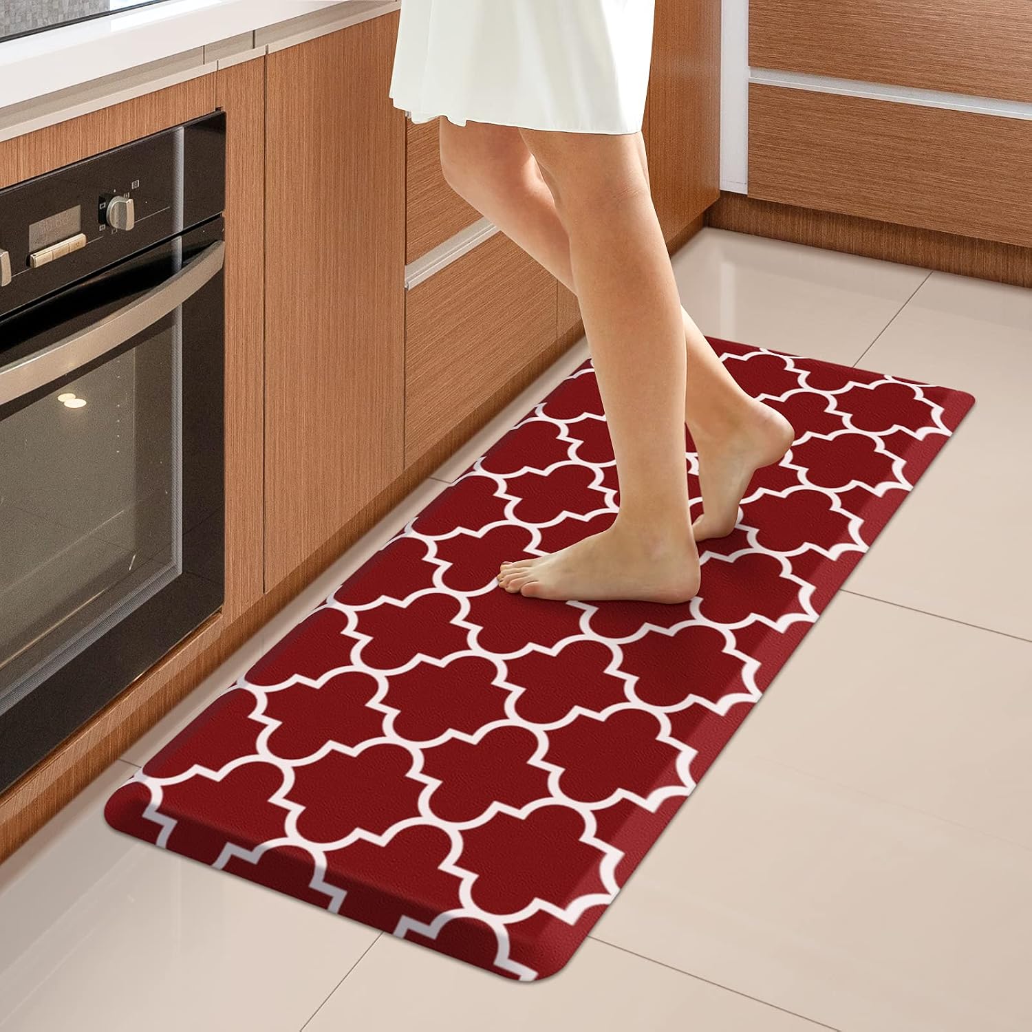 WISELIFE Kitchen Mats and Rugs Cushioned Anti-Fatigue, 17.3"x 60", Grey