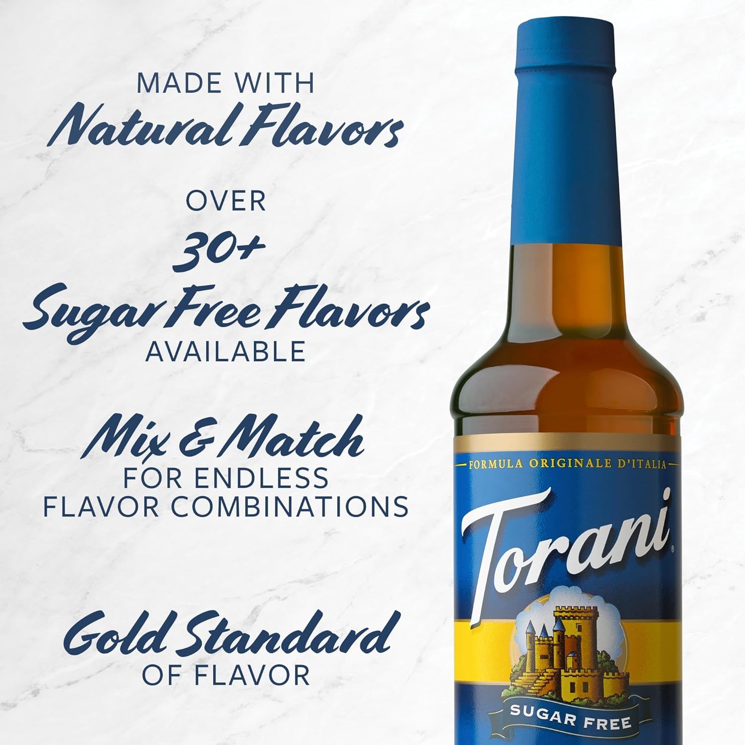 Torani Sugar Free Drink Syrup Soda Flavors Variety Pack, 25.4 fl oz, 4 Pack