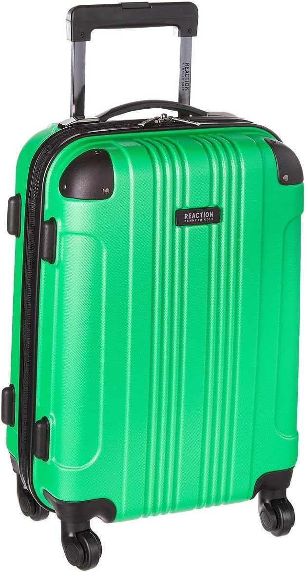 Kenneth Cole REACTION Out of Bounds Lightweight Hardshell 4-Wheel Spinner Luggage, Teal, 20-Inch Carry On