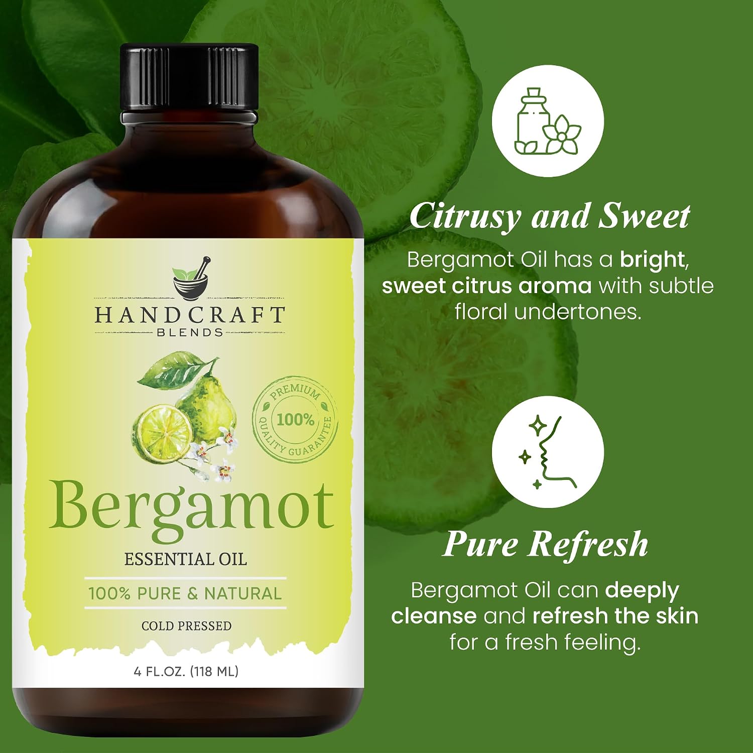 Handcraft Blends Peppermint Essential Oil – Huge 4 Fl Oz – 100% Pure and Natural – Premium Grade Essential Oil for Diffuser and Aromatherapy, Skin, Massage, Candle and Soap Making Fragrance