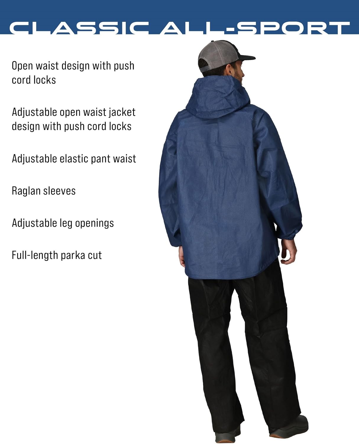 FROGG TOGGS Men's Classic All-Sport 3-Layer Waterproof Breathable Rain Suit | 2-Piece Rainwear, Adjustable Hood Raincoat, Rain Pants Ideal for Fishing, Golf, Motorcycling, Hunting, Camping, Outdoors