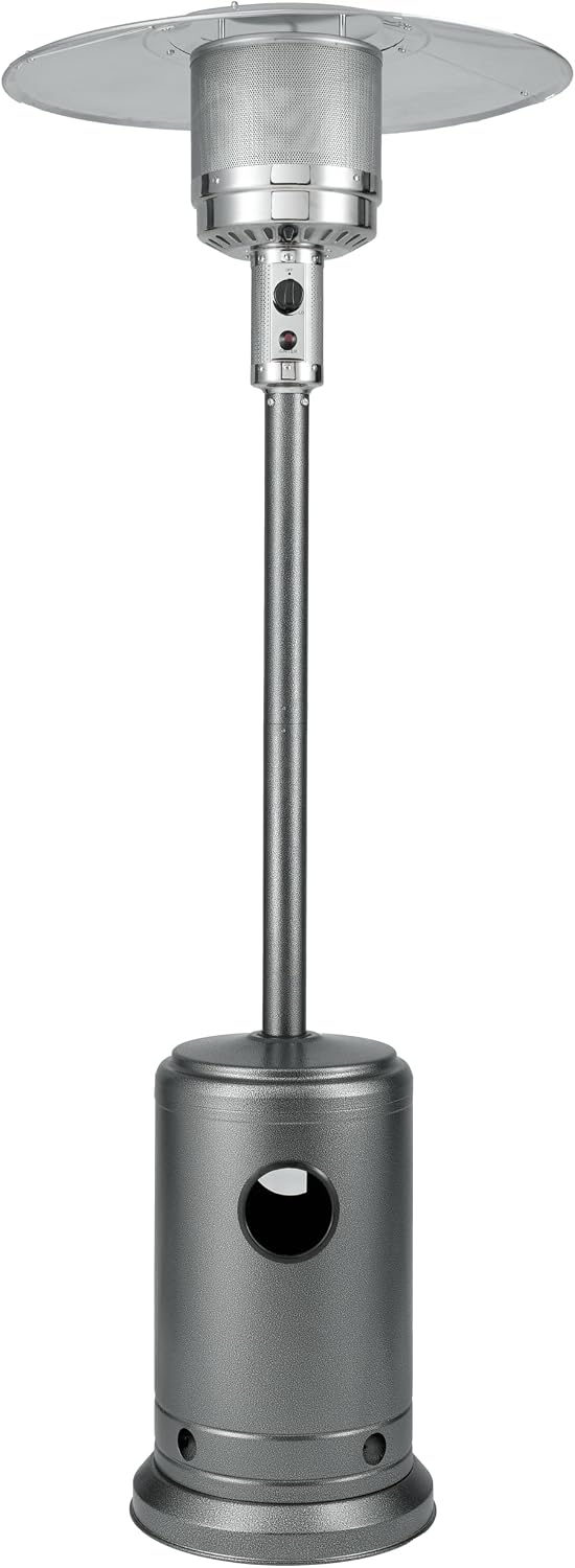 Fire Sense 61130 Patio Heater with Wheels, 48,000 BTU, Aqua Blue | Electronic Ignition System, Portable Outdoor Propane Heater, All Seasons