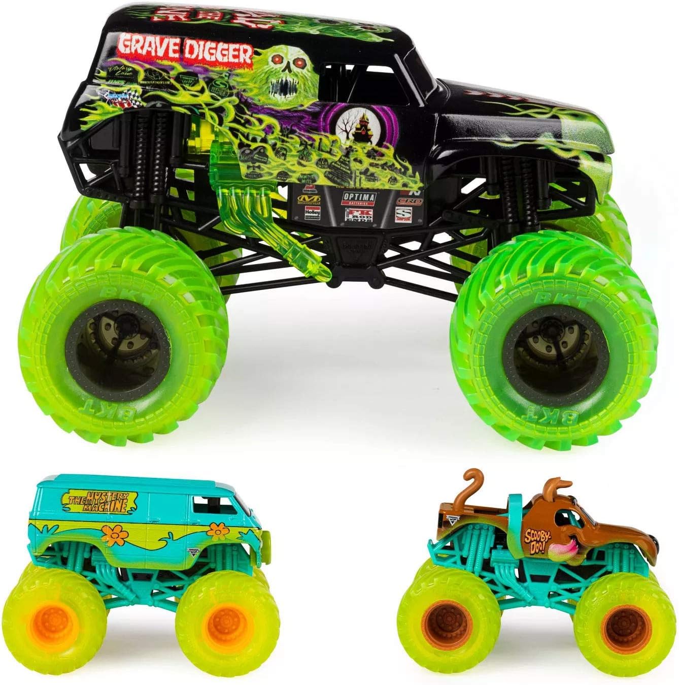 Monster Jam Curse of the Gasoline Diecast Car 3-Pack