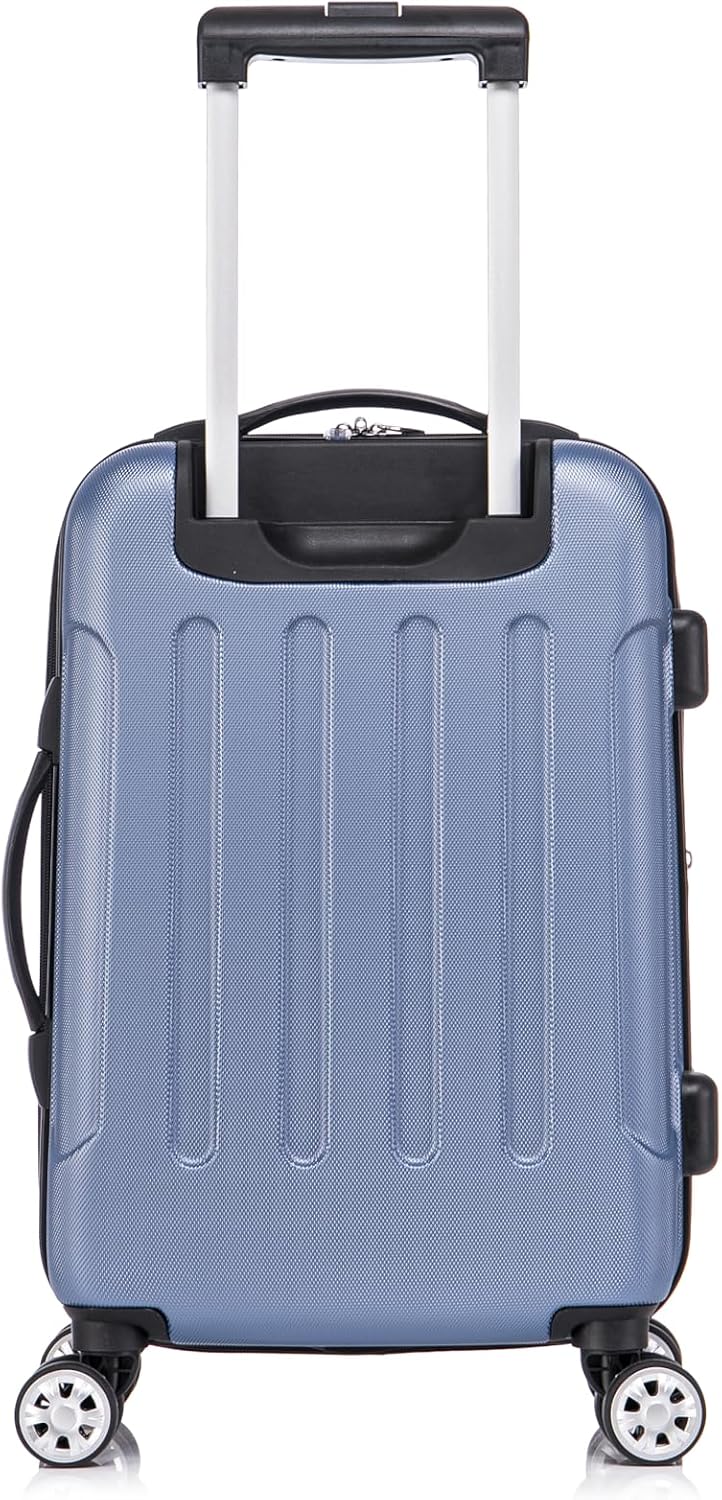 Rockland London Hardside Spinner Wheel Luggage, White, 3-Piece Set (20/24/28)