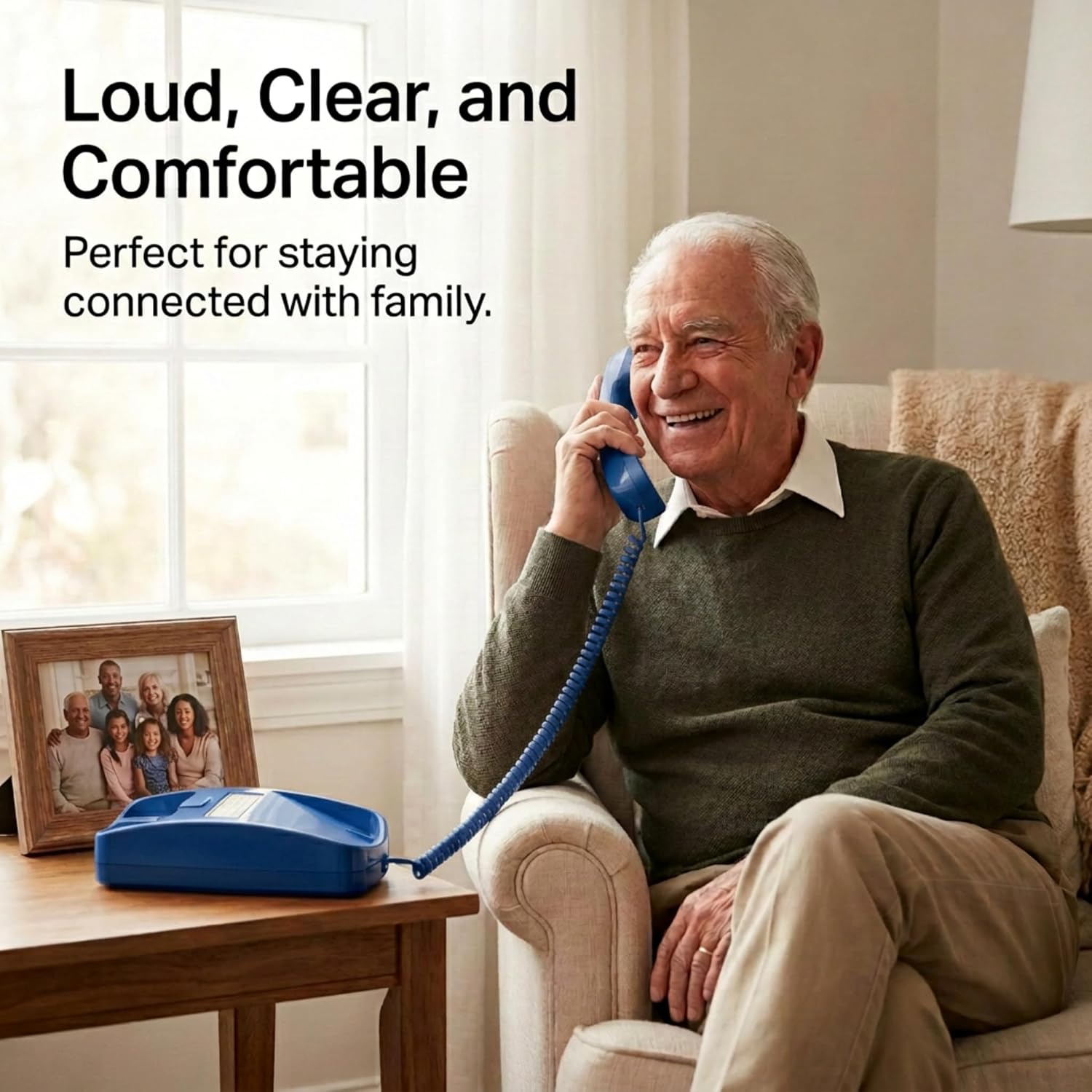 iSoHo Big Button Corded Phone for Seniors – Easy-to-Use Landline with Lighted Keypad, Ergonomic Handset & No Power Needed – Retro Home Phone for Elderly, Visually Impaired & Hard of Hearing | Telephone for seniors, visually impaired, lighted keypad, redi…