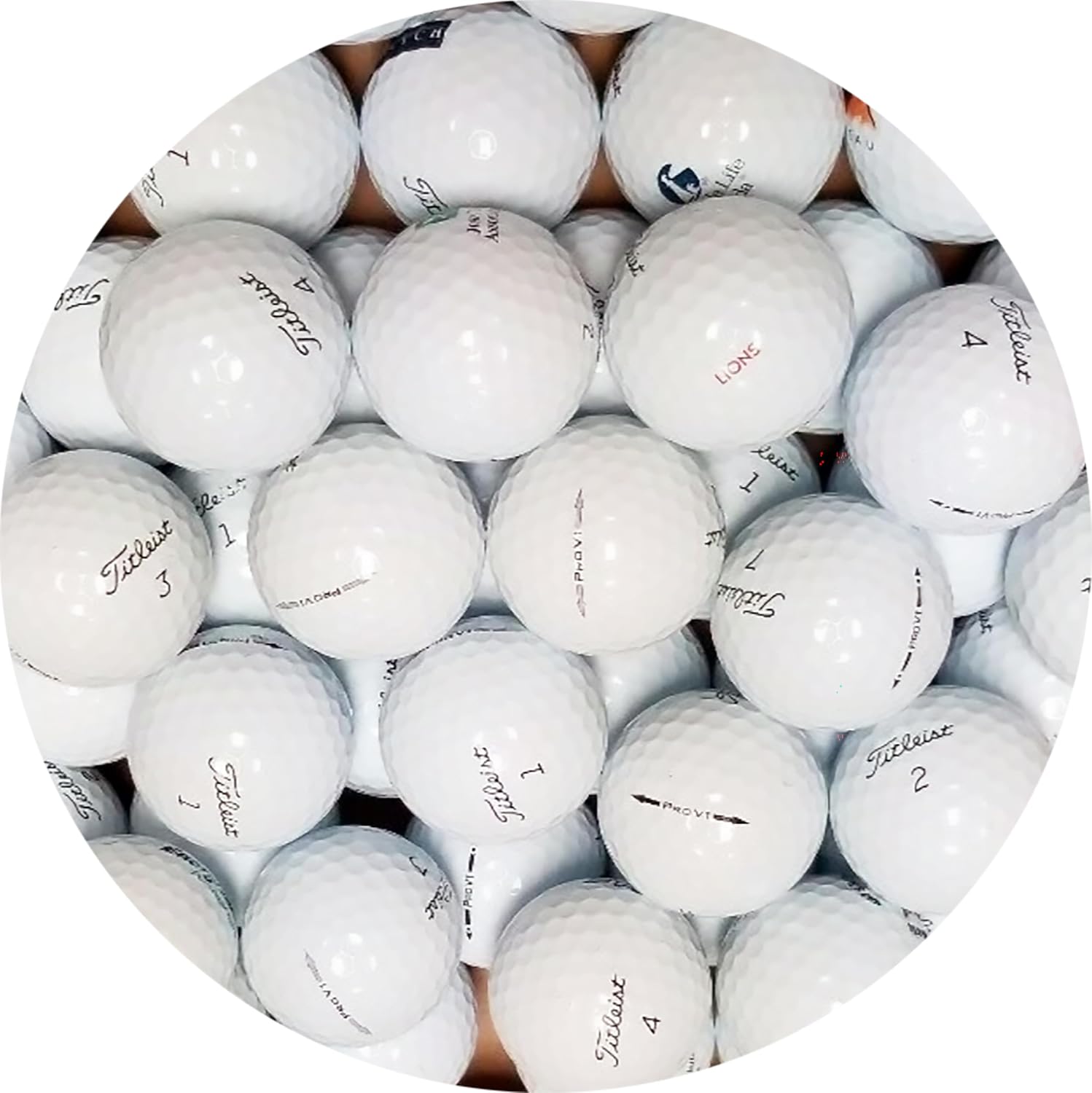 50 Near Mint Titleist Pro V1 AAAA Recycled Used Golf Balls, 50-Pack