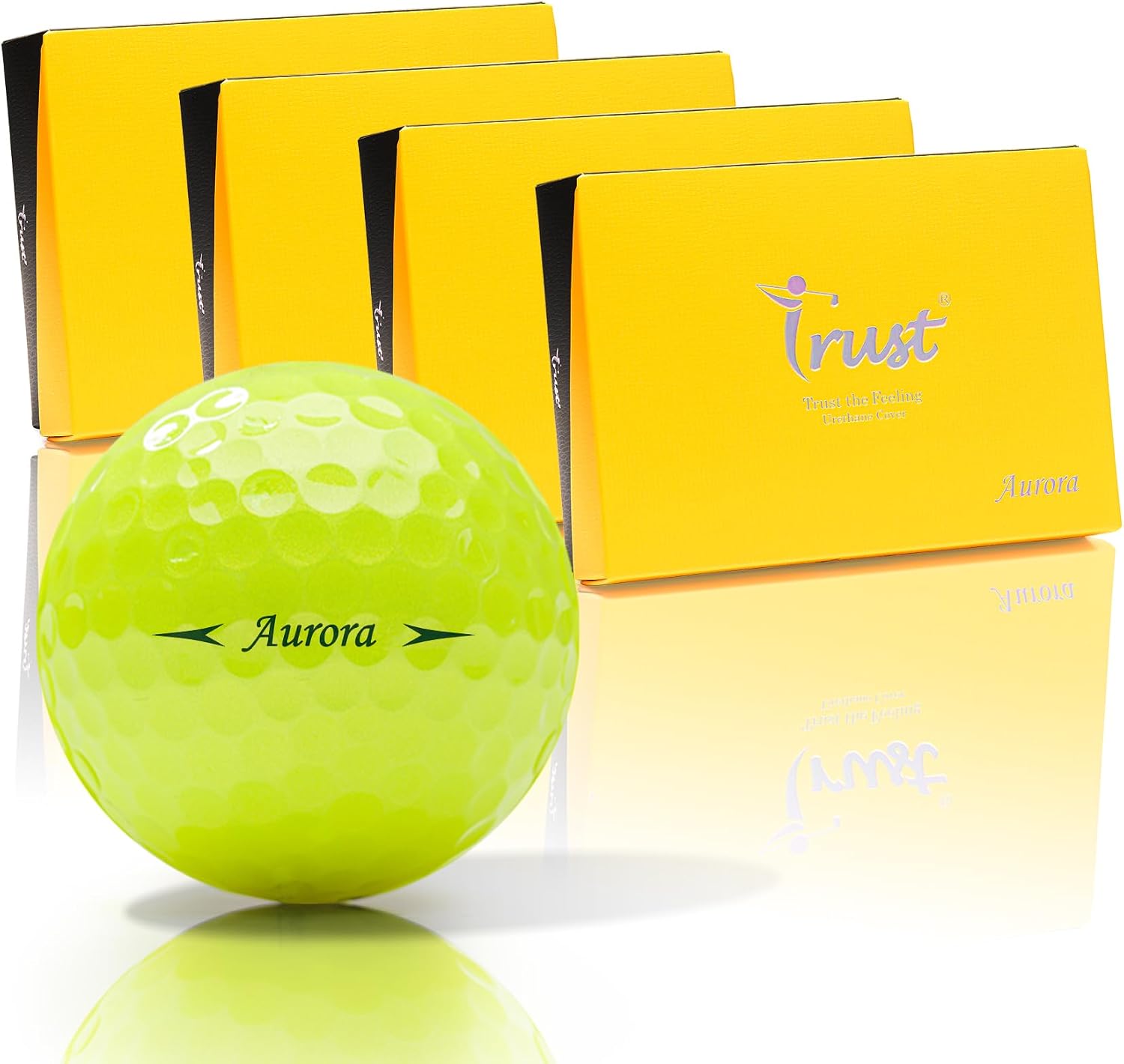 Trust Golf Balls - Aurora & Rosa Crystal Urethane Series | Eye-Catching & Easy to Spot | Maximum Distance, Soft Feel, Straight Flight