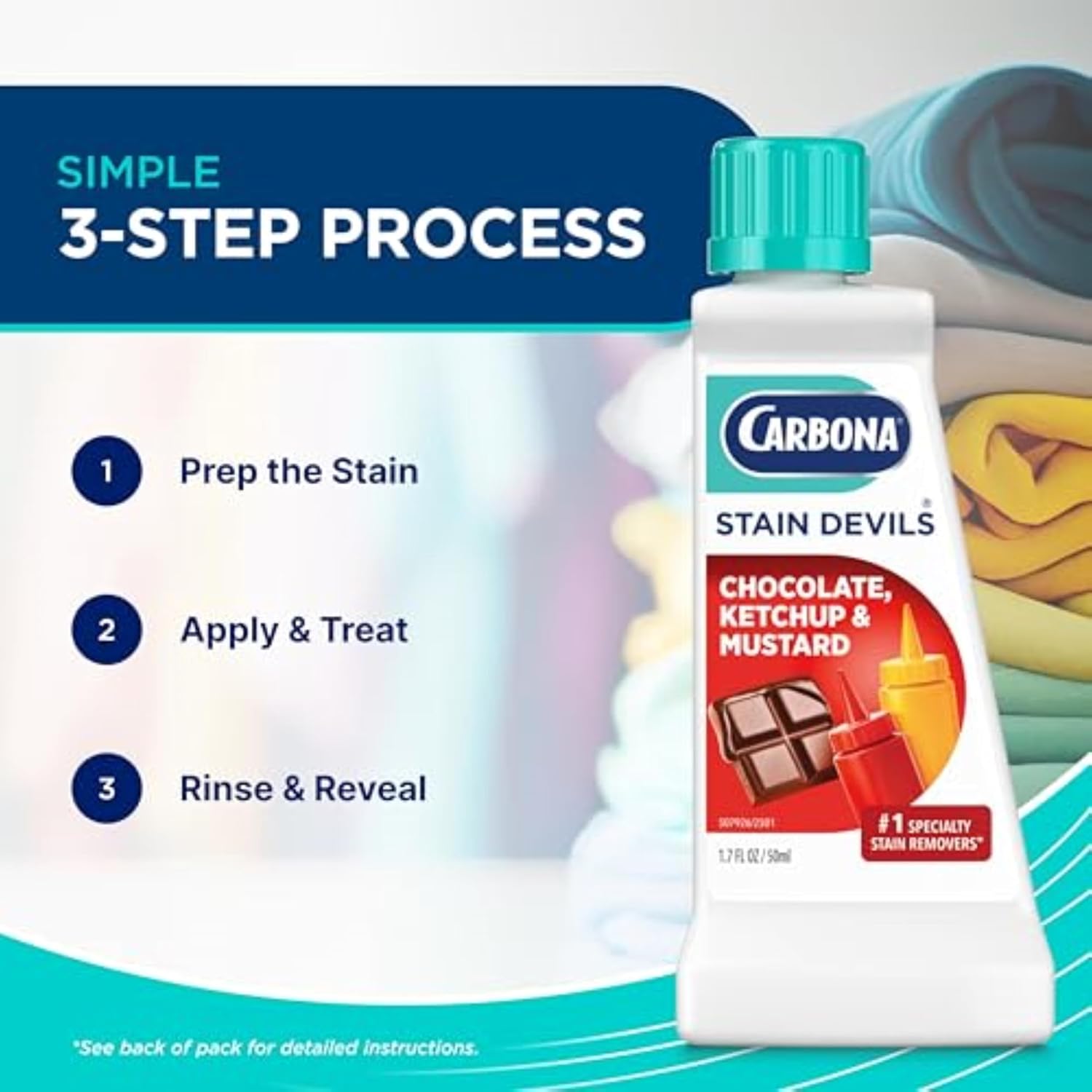 Carbona Liquid Stain Devil Food Clean Up Combo Set | Spot Stain Remover for Clothes