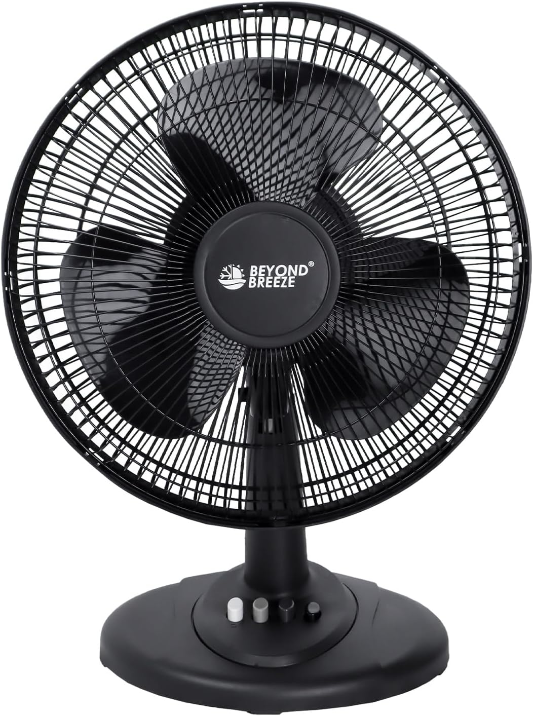 BEYOND BREEZE Oscillating Table Fan for Bedroom, 12-Inch & 3 Speeds, White