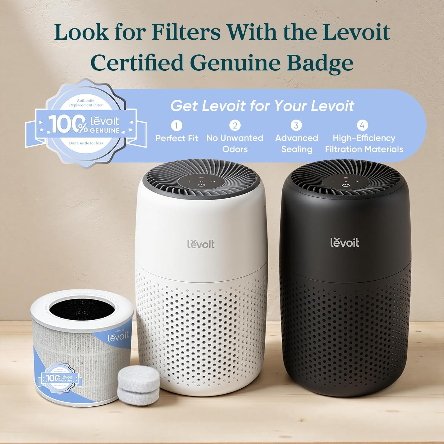 Levoit Air Purifier for Home Pets Bedroom Dorm Room, Smart & Voice Control