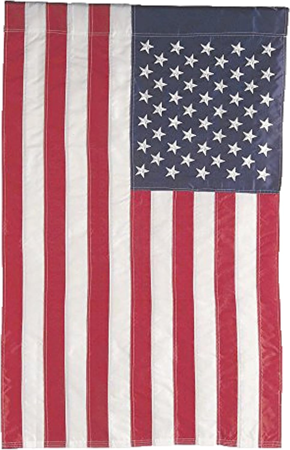 Evergreen American Flag 12x18 Double Sided | Patriotic House Flags For Outside Outdoor | Small American Flag Garden Size | Embroidered Stars and Stripes | USA Residential or Commercial