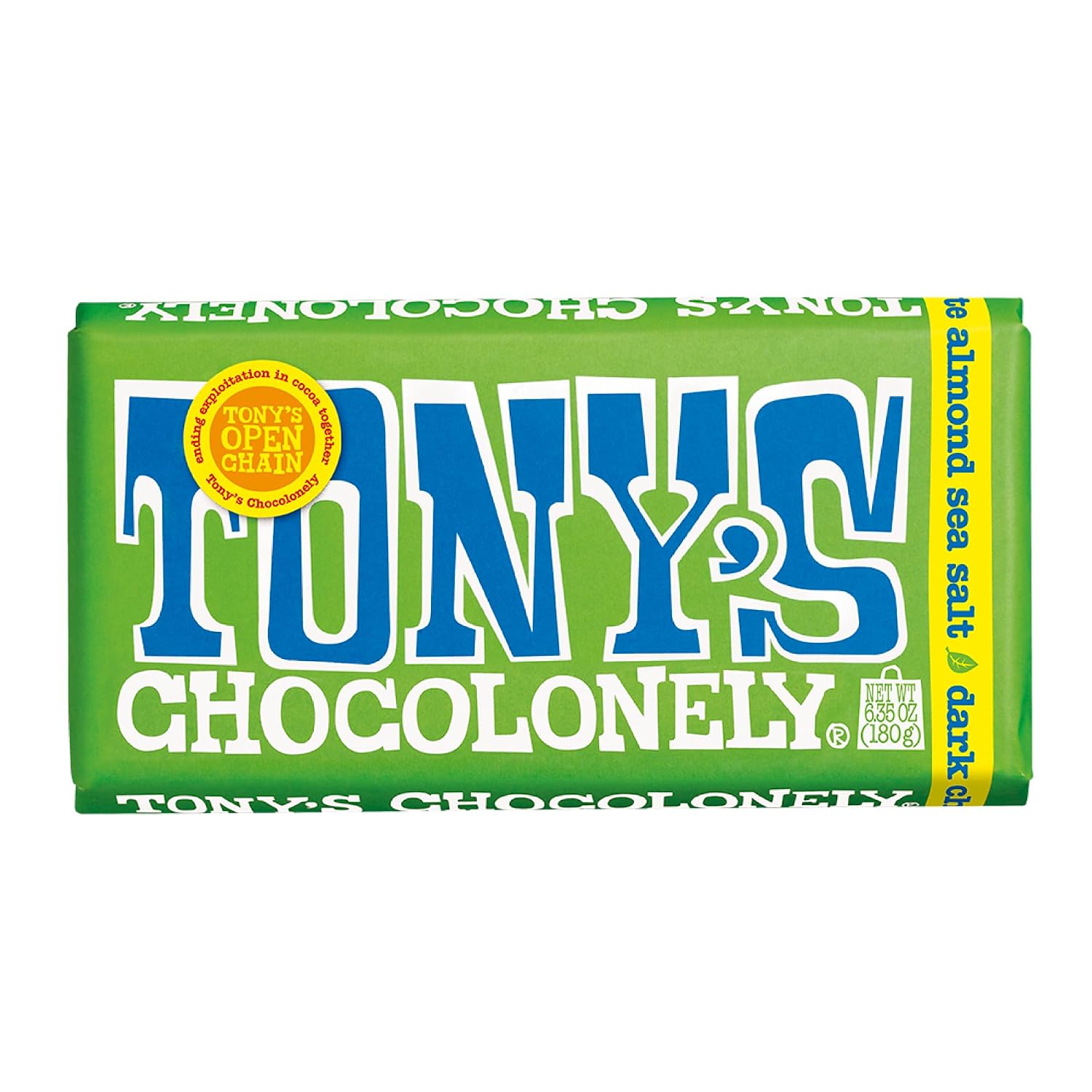 Tony's Chocolonely 42% Dark Milk Chocolate Bar with Pretzel & Toffee - Dark Milk Chocolate, Pretzel & Toffee Chunks, Belgium Chocolate