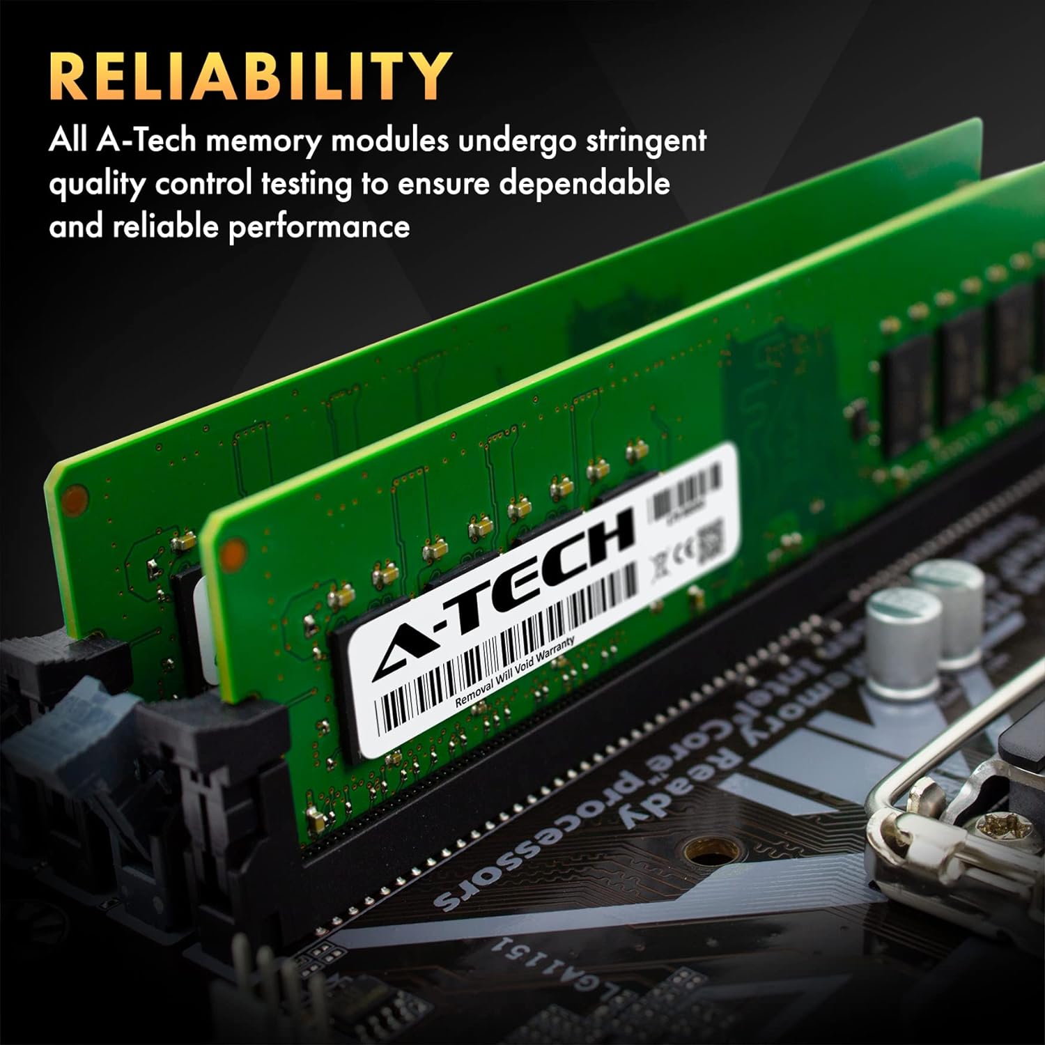 A-Tech 16GB DDR4 3200 MHz UDIMM PC4-25600 (PC4-3200AA) CL22 DIMM Non-ECC Desktop RAM Memory Module