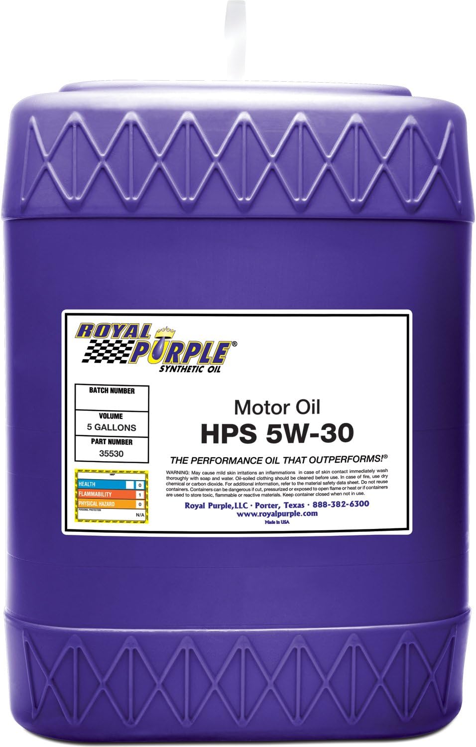 Royal Purple (36250-6PK HPS 20W-50 Synthetic Motor Oil with Synerlec Additive Technology - 1 Quart, (Case of 6)