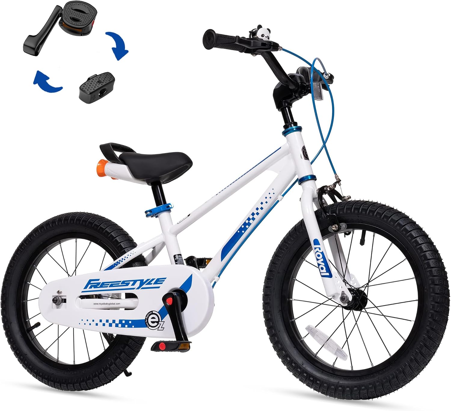 RoyalBaby EZ Kids Bike 12 14 16 18 20 Inch Balance Pedal 2-in-1 Training Bicycle Boys Girls Ages 3 to 12 Years Easy Learn for Beginners