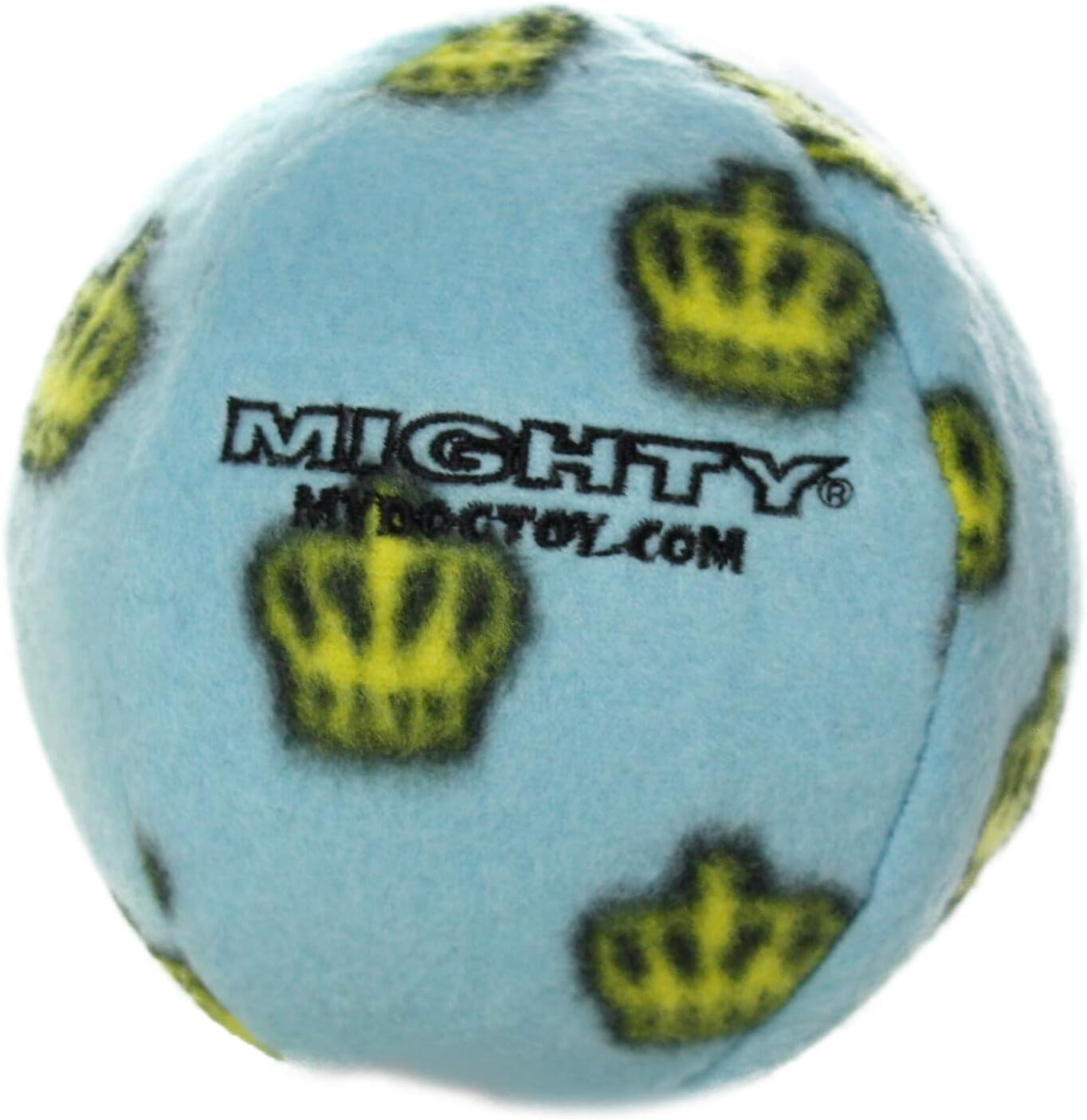 MIGHTY Tuffy 2 Pack Medium Ball Dog Toy: Ultra Durable Plush Toy with Multiple Layers & Reinforced Seams, Washable and Floats, Vinyl Ball & Fleece