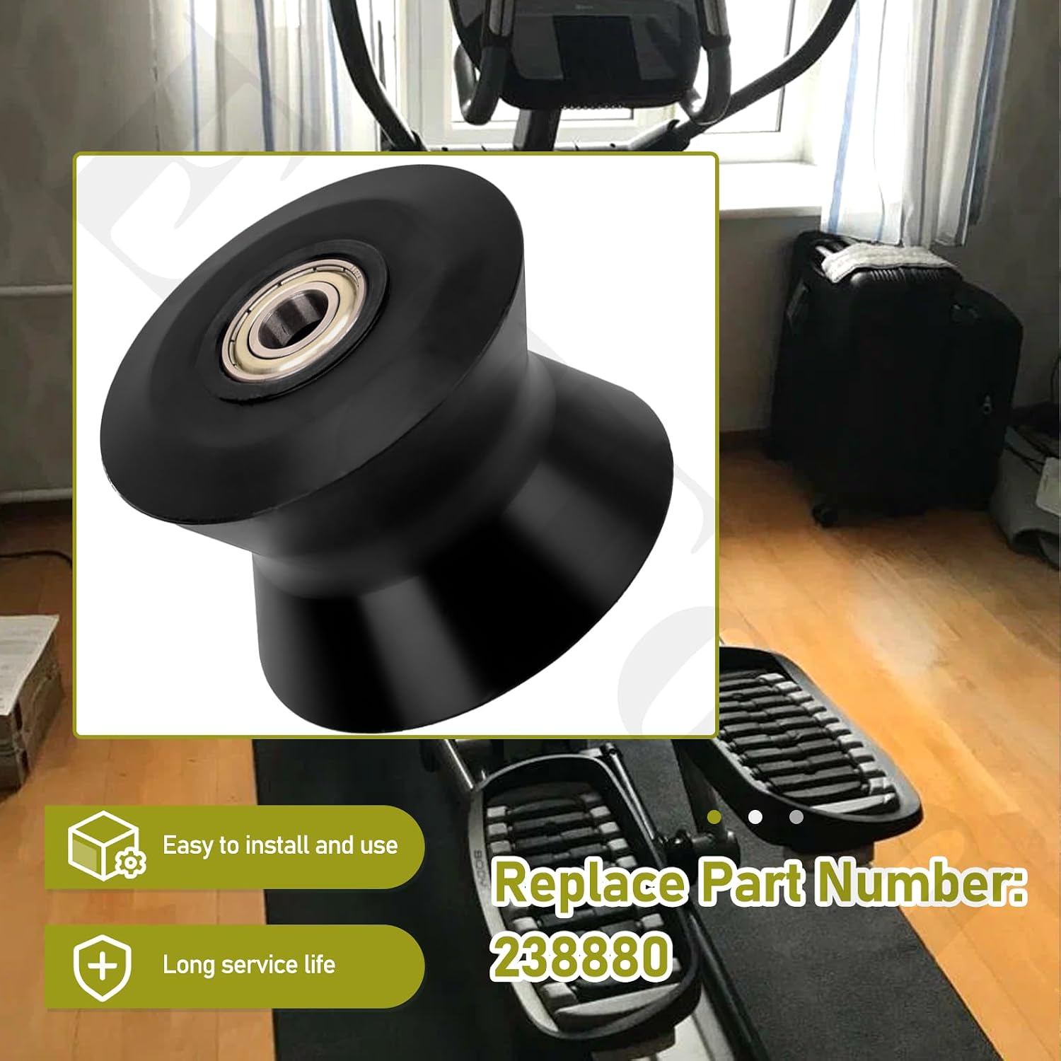 238880 Elliptical Leg Roller Compatible with NordicTrack E7sv - NTEL Series, Gold's Gym 510, HealthRider 8.5ex, Proform 20.0