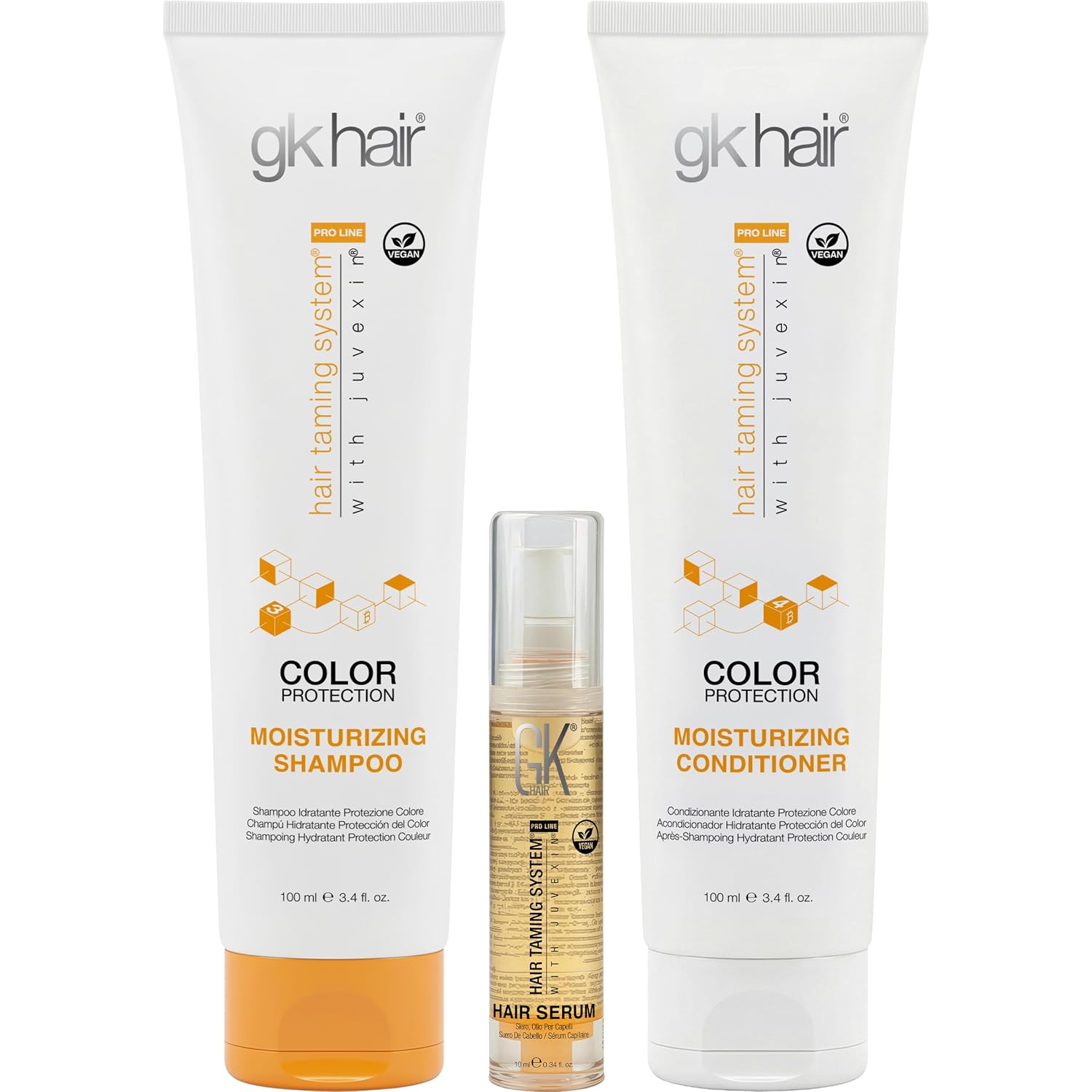 GK HAIR Keratin Shampoo and Conditioner set, Sulfate Free Moisturizing shampoo & conditioner for Color Treated Hair, Hydrating lightweight Formula for Dry, Damaged & Frizzy Hair 10.1oz each
