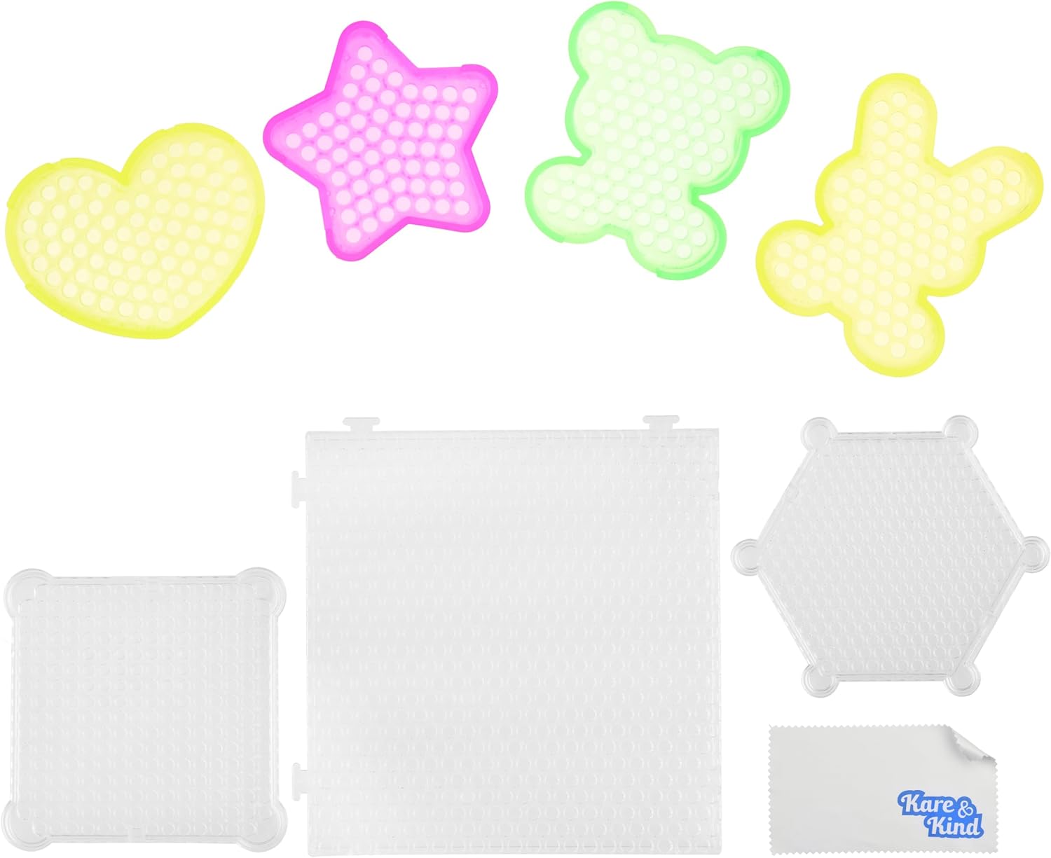 Kare & Kind Water Sticky Beads Pegboards - 7 pcs - Different Shapes and Colors - Kids, DIY, Arts, Craft, Indoor, Outdoor Activities